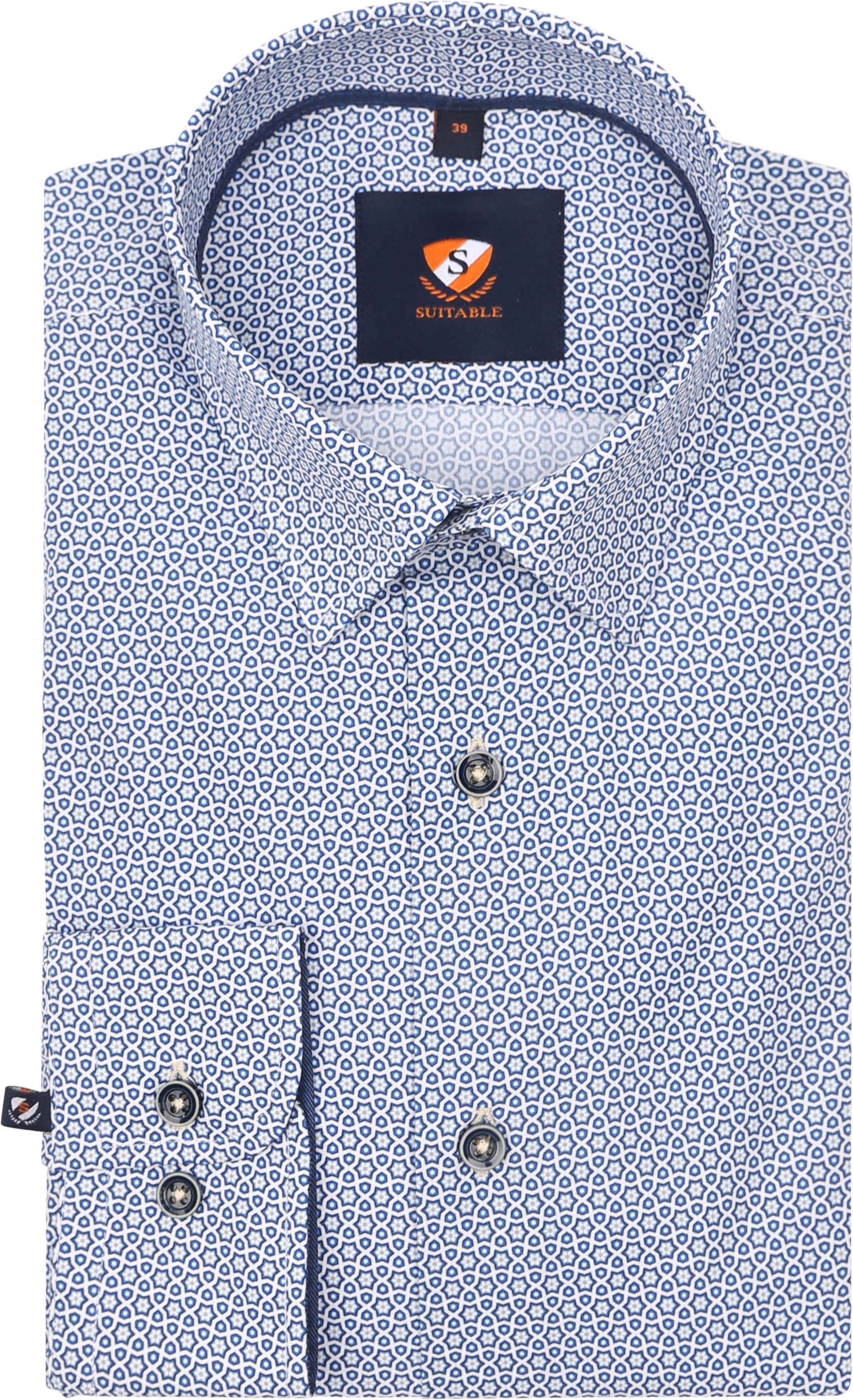 Suitable Shirt Print Blue 267-9 267-9 order online | Suitable