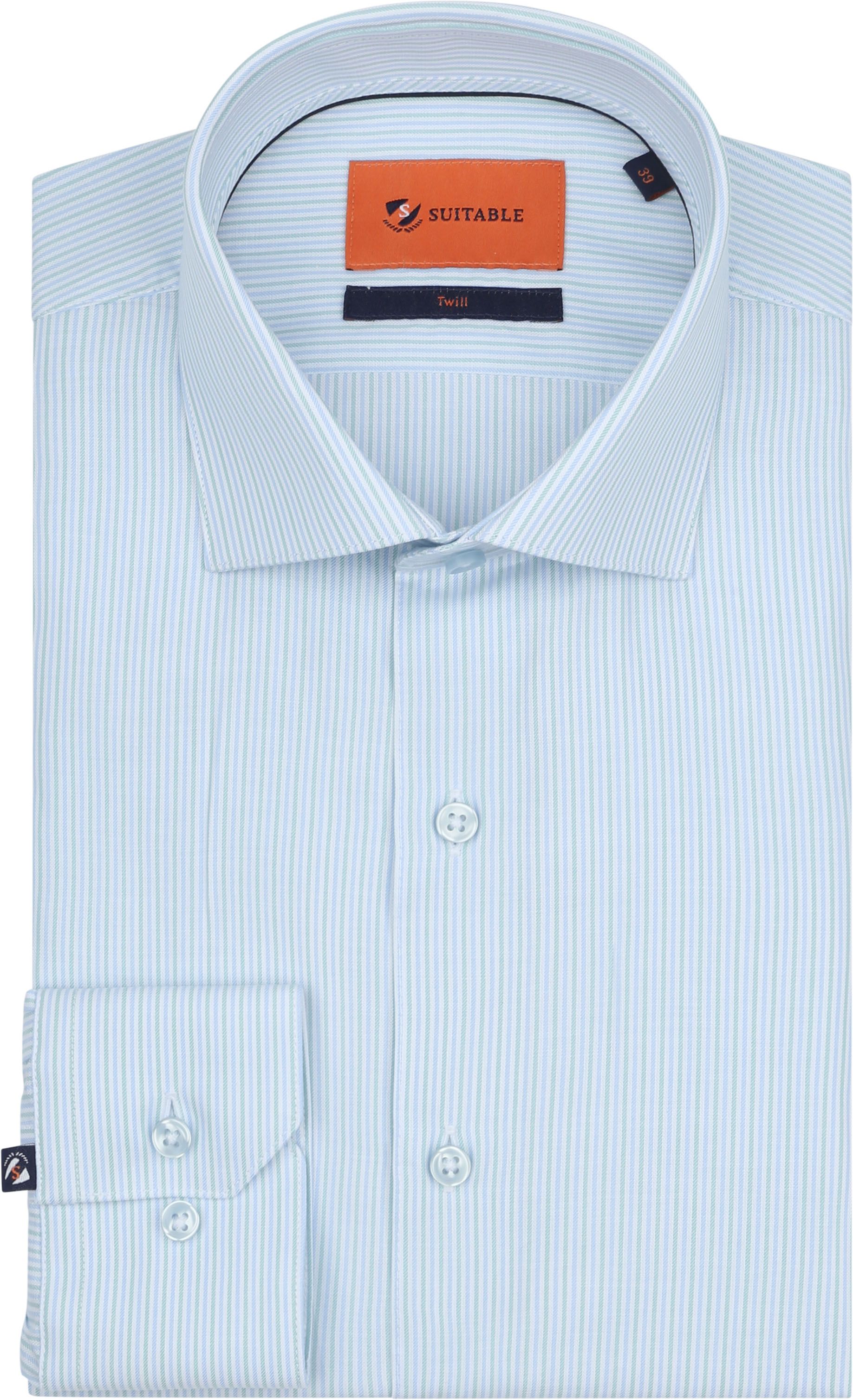 Suitable Shirt Twill Stripes Light Blue order online | D24-14 | Suitable Norway