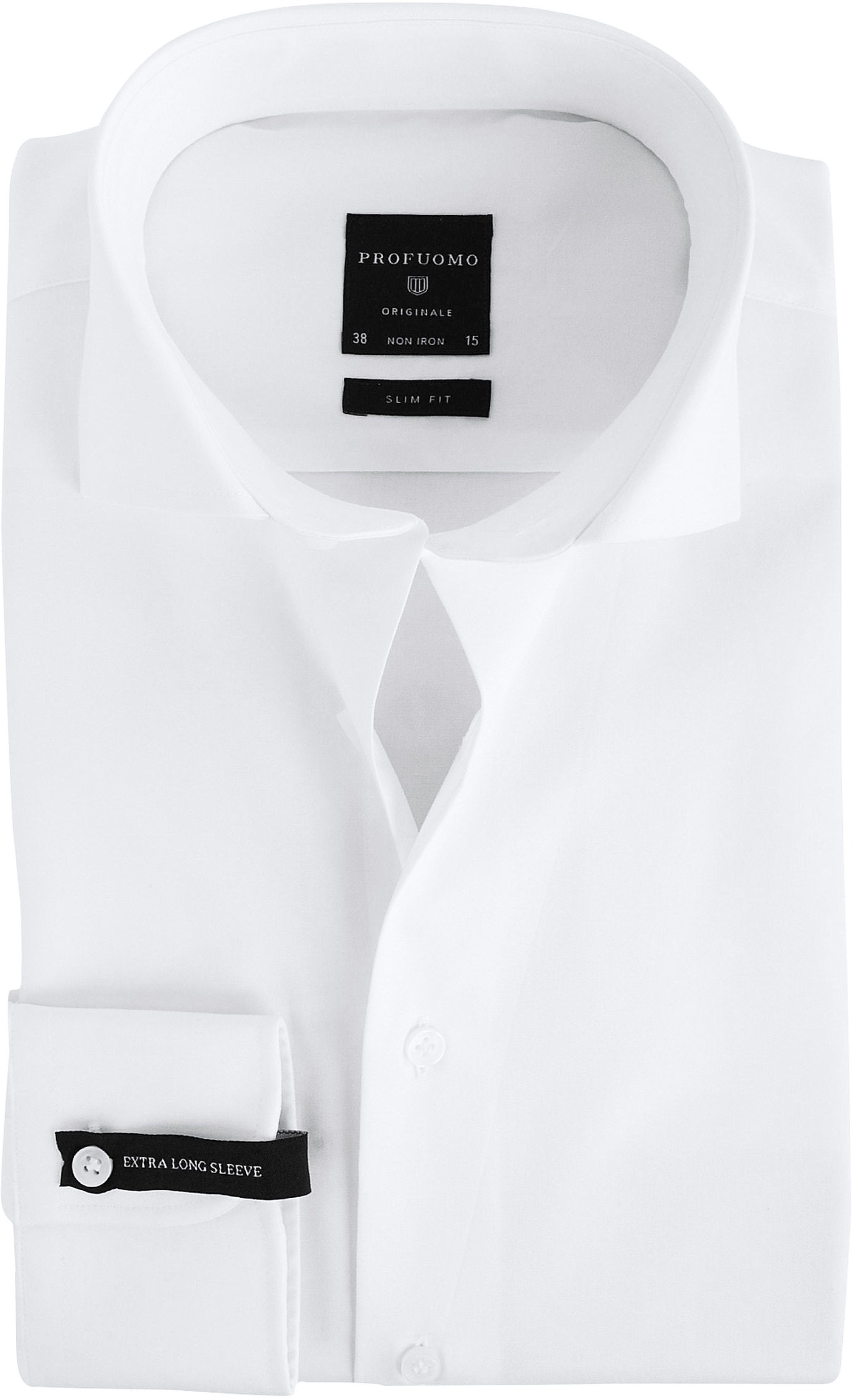 Profuomo Shirt Extra Long Sleeve Cutaway White size 14.5