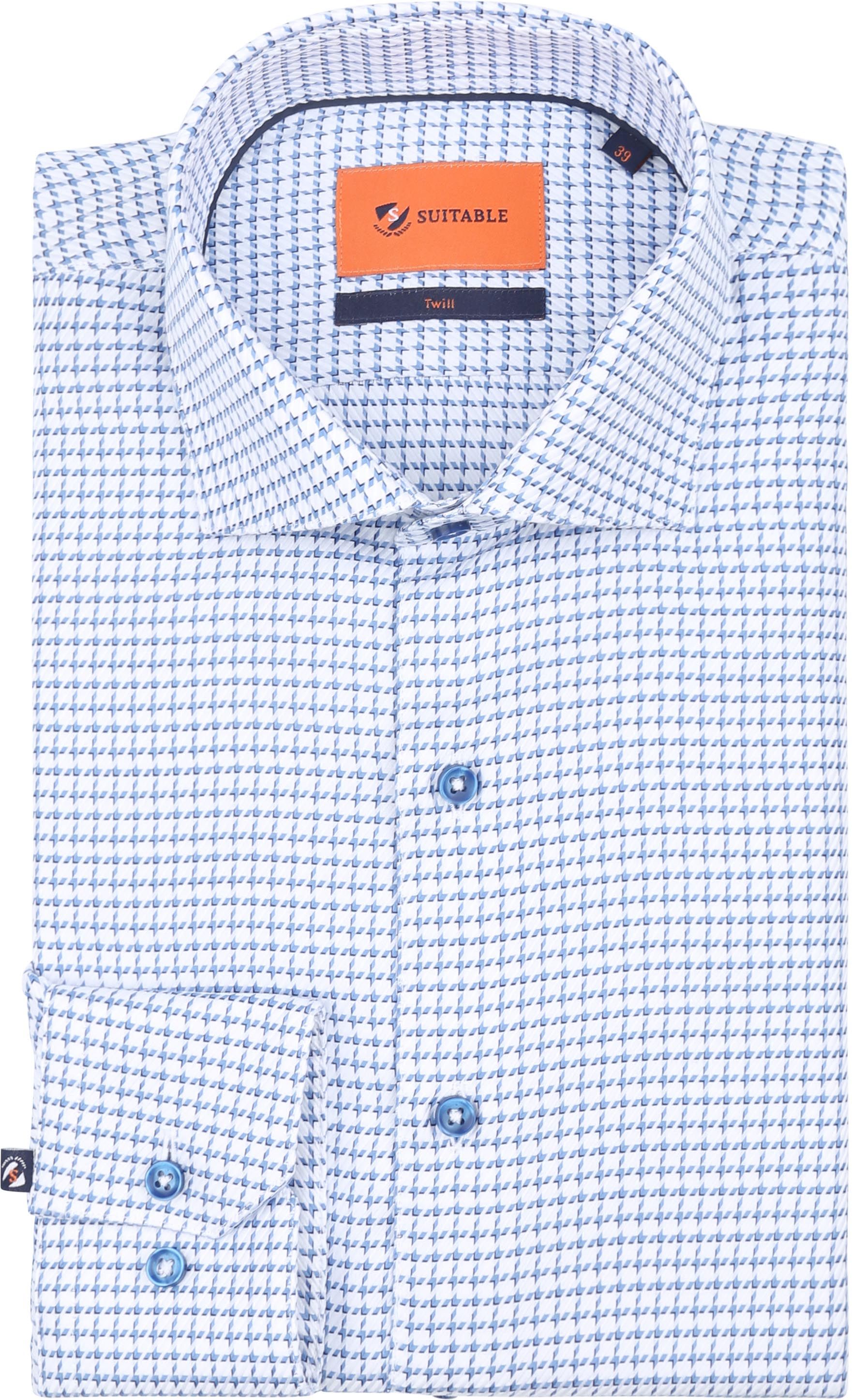 Suitable Shirt Check Print Blue DR25-01 WS Twill Indigo Check order online | Suitable