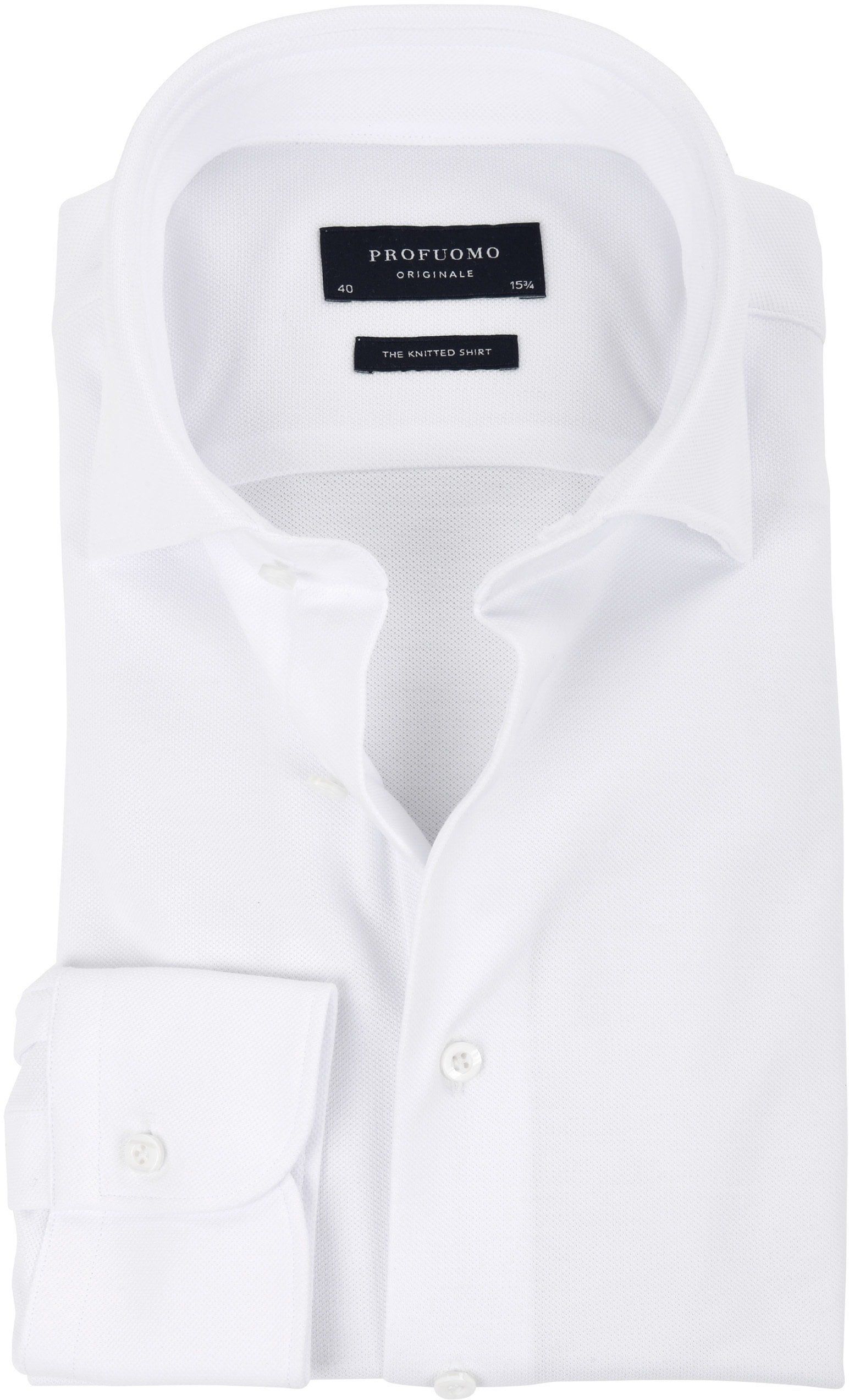 Profuomo Shirt Knitted WS White size 14.5