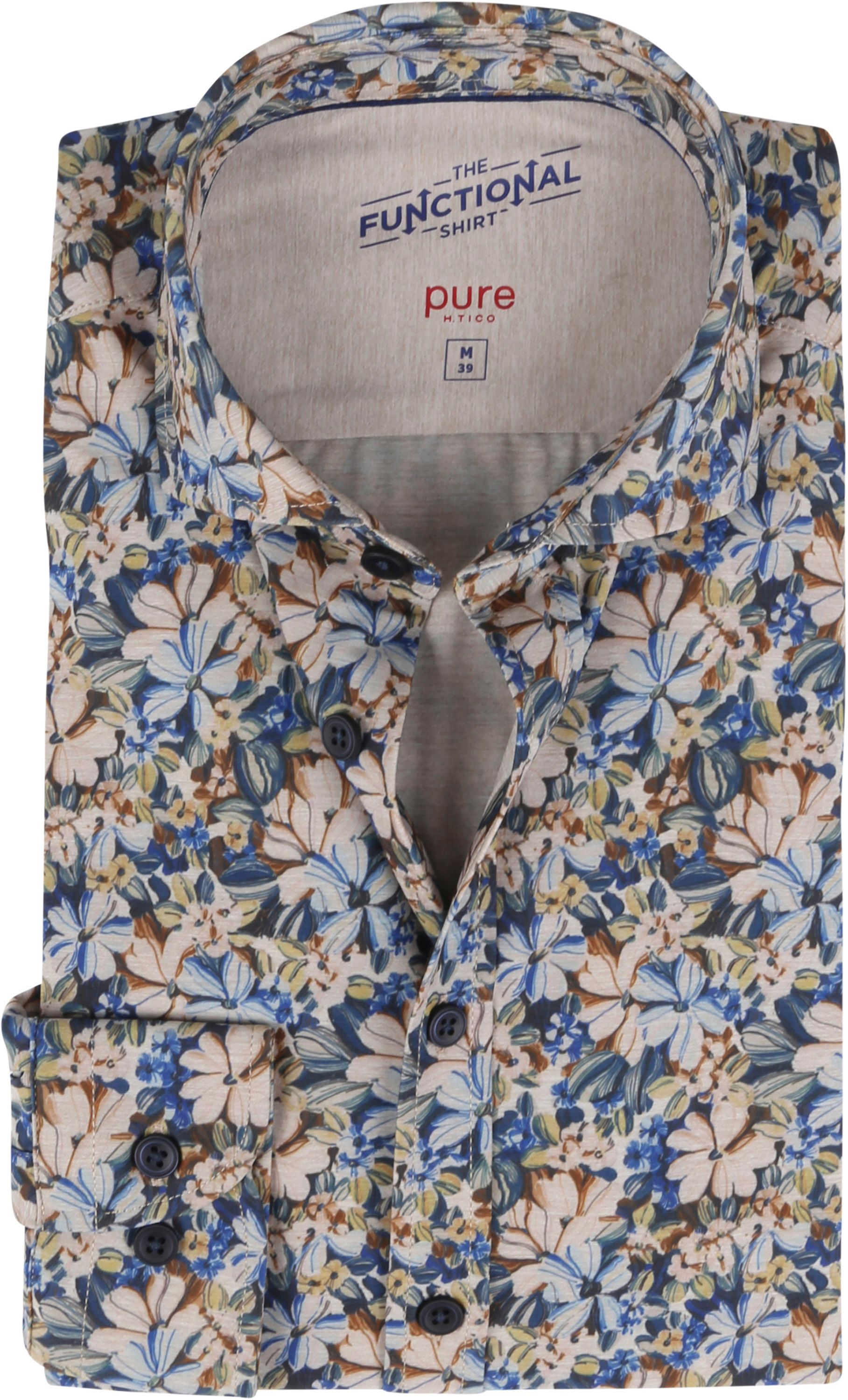 Pure Functional Shirt Floral Print Blue Multicolour size 16