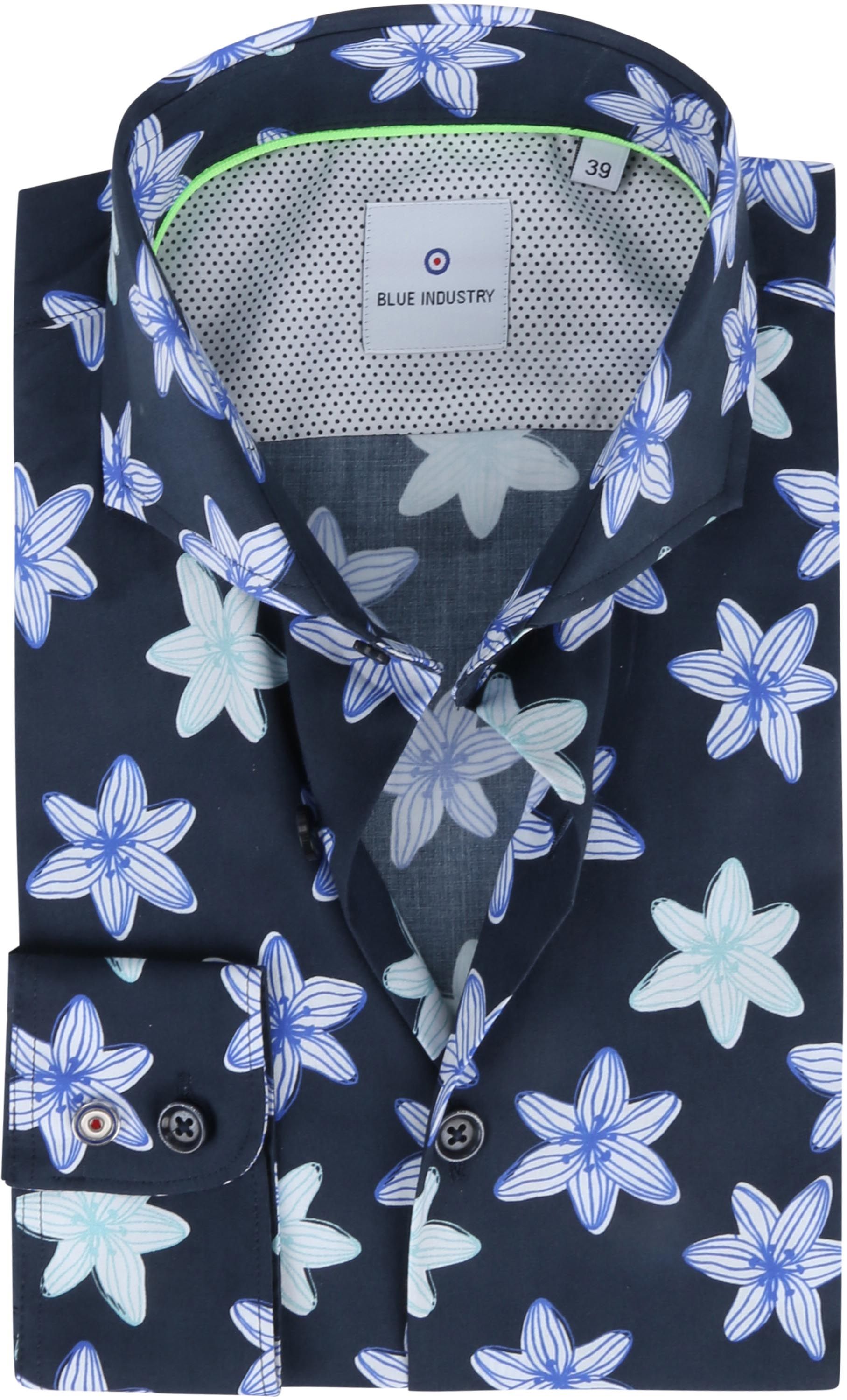 Blue Industry Overhemd Bloemen Donkerblauw 2336.11 kopen | Suitable