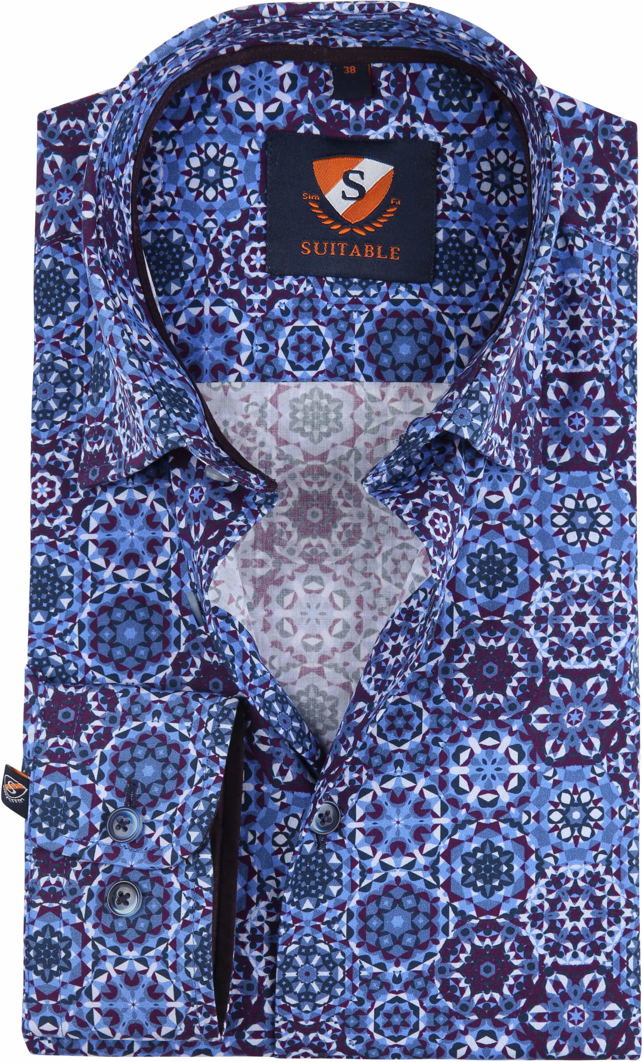 Suitable Hemd Blau Lila Dessin 188-4 HBD kaufen | Suitable