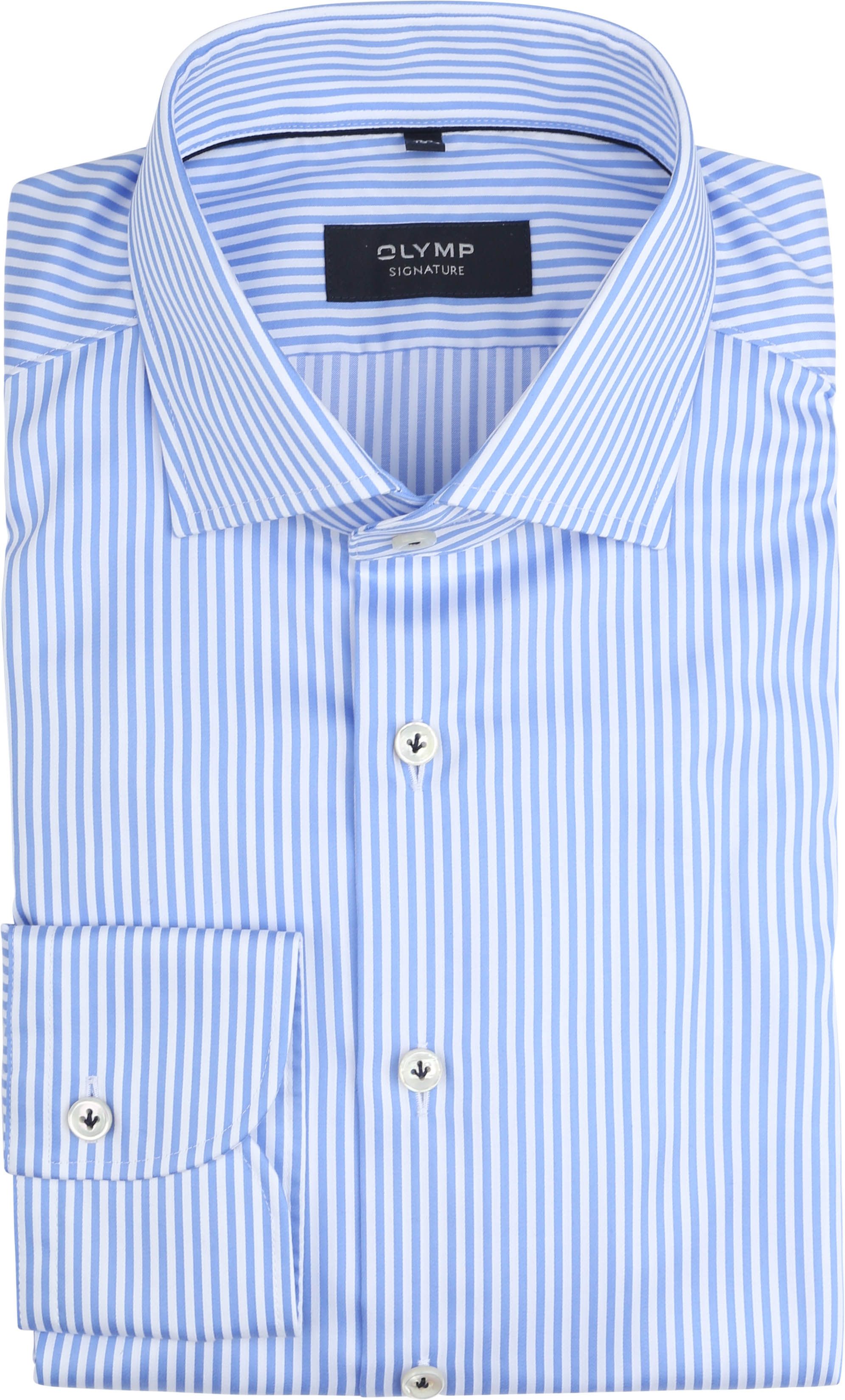 Olymp Signature Shirt Stripes Light Blue 853674-11 order online | Suitable