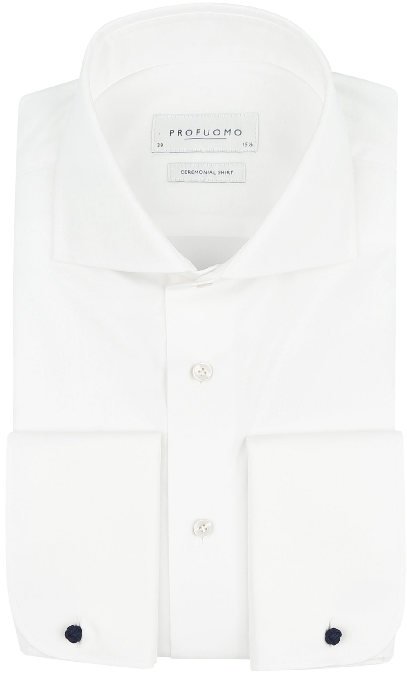 Profuomo Shirt Cutaway Dubbel Manchet Off White PP0H0C002 kopen | Suitable