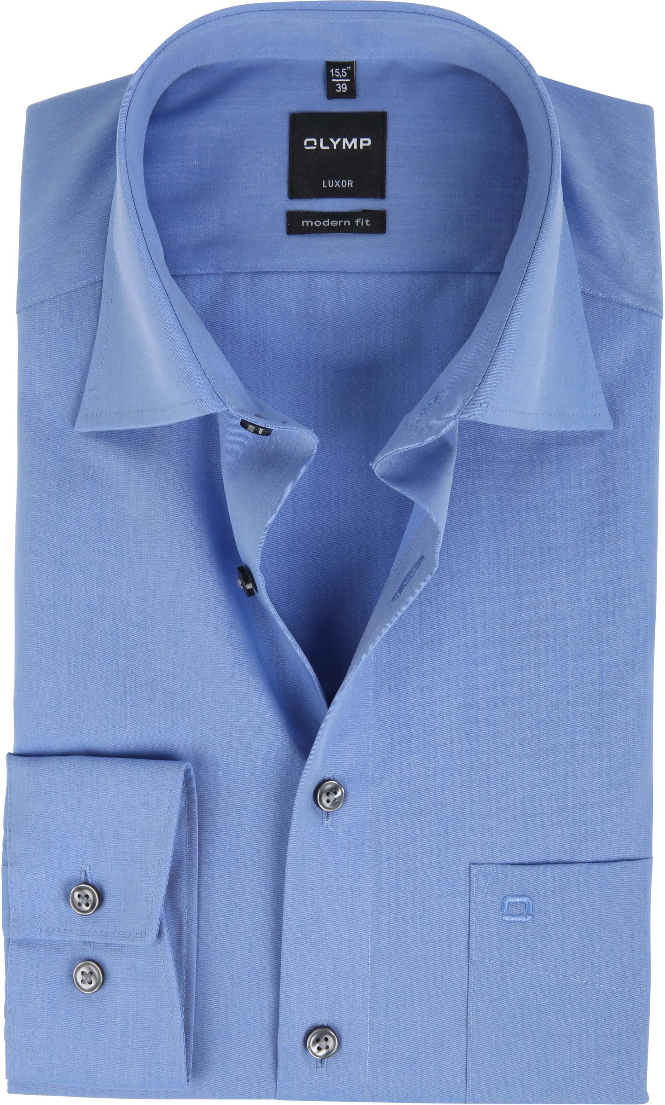 OLYMP Luxor Bügelfrei Hemd Modern Fit Blau 030464-15