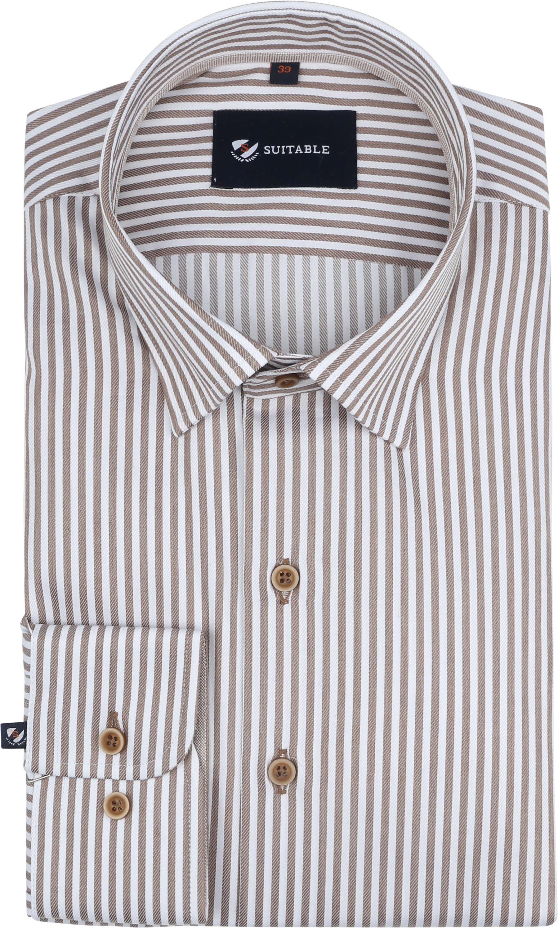 Suitable Shirt Brown Stripes 275-6 order online | Suitable