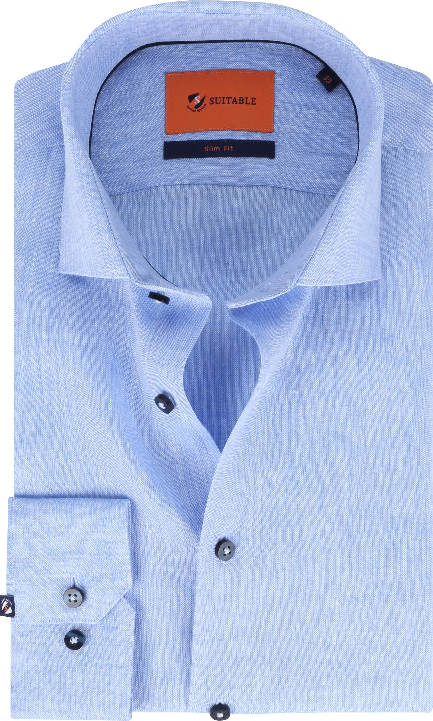 Suitable Shirt WS Linen Blue size 17