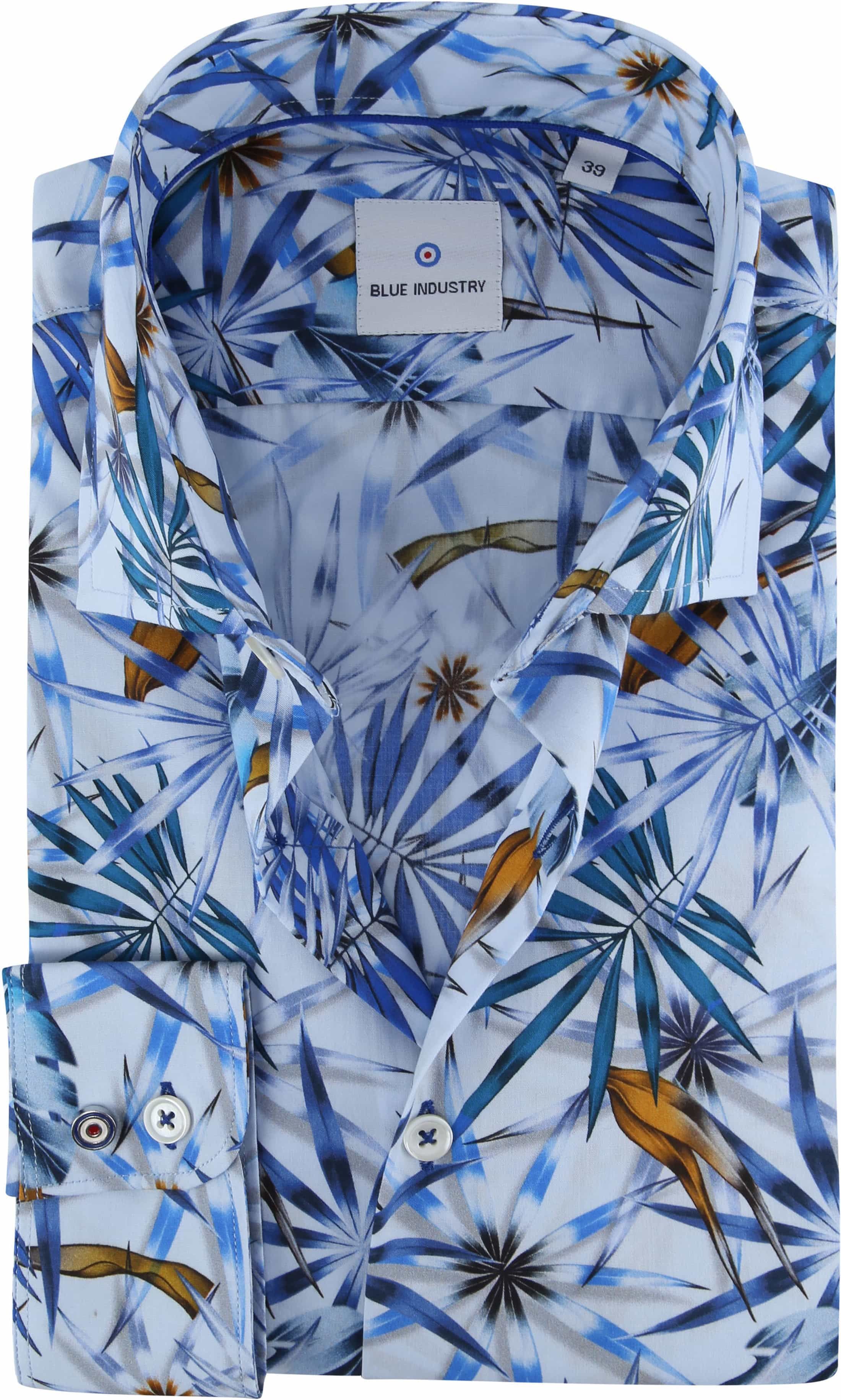 Industry Shirt Tropical Multicolour Blue size 15
