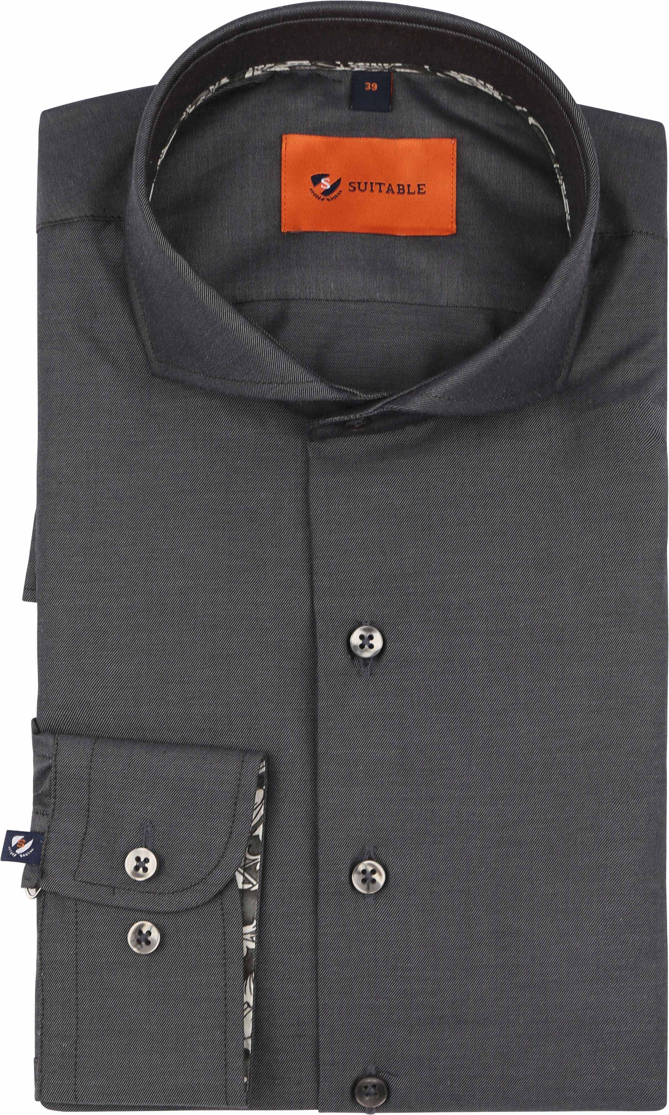Suitable Twill Overhemd Antraciet 266-7 kopen | Suitable