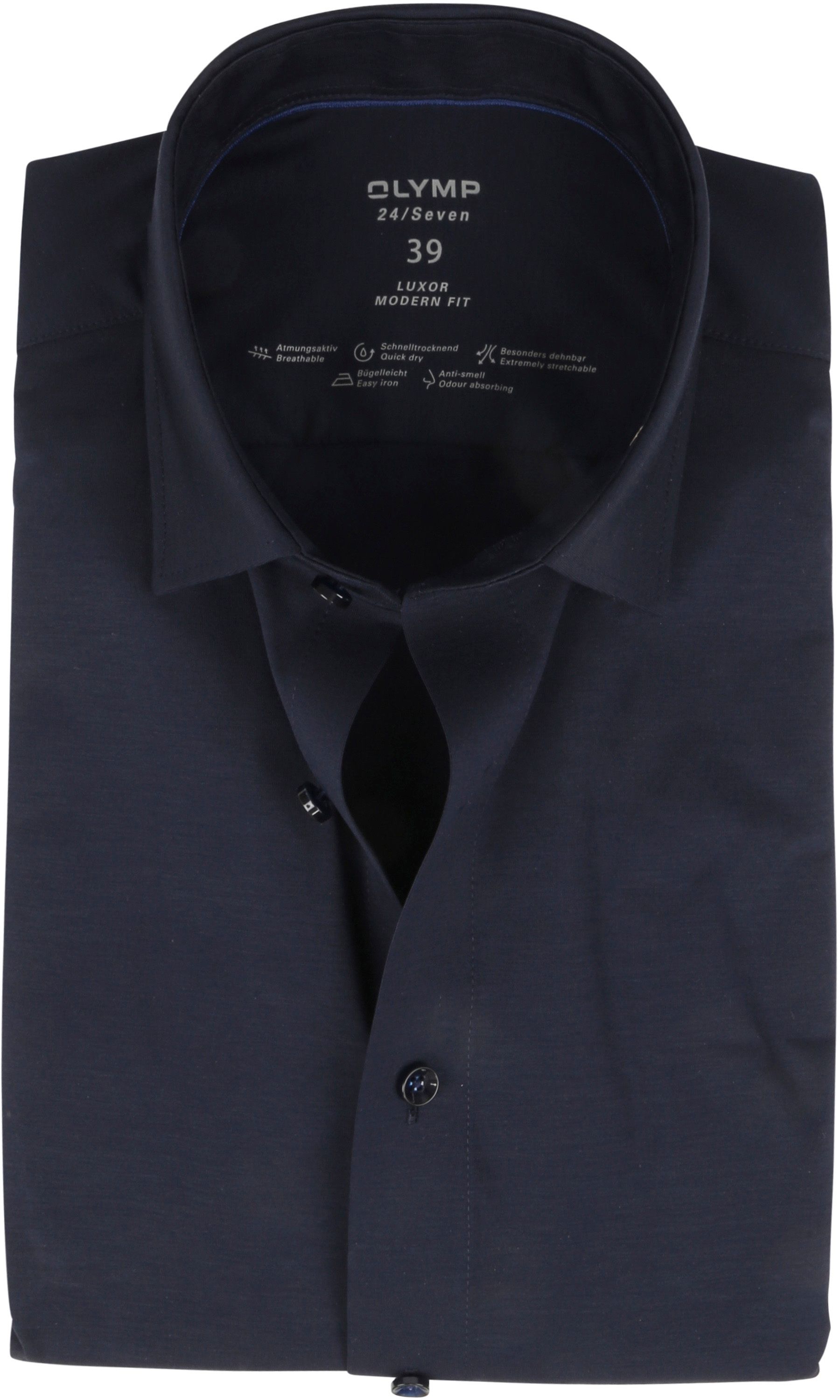 OLYMP Luxor Jersey Stretch Hemd 24/Seven Dunkelblau 120264-18 kaufen | Suitable