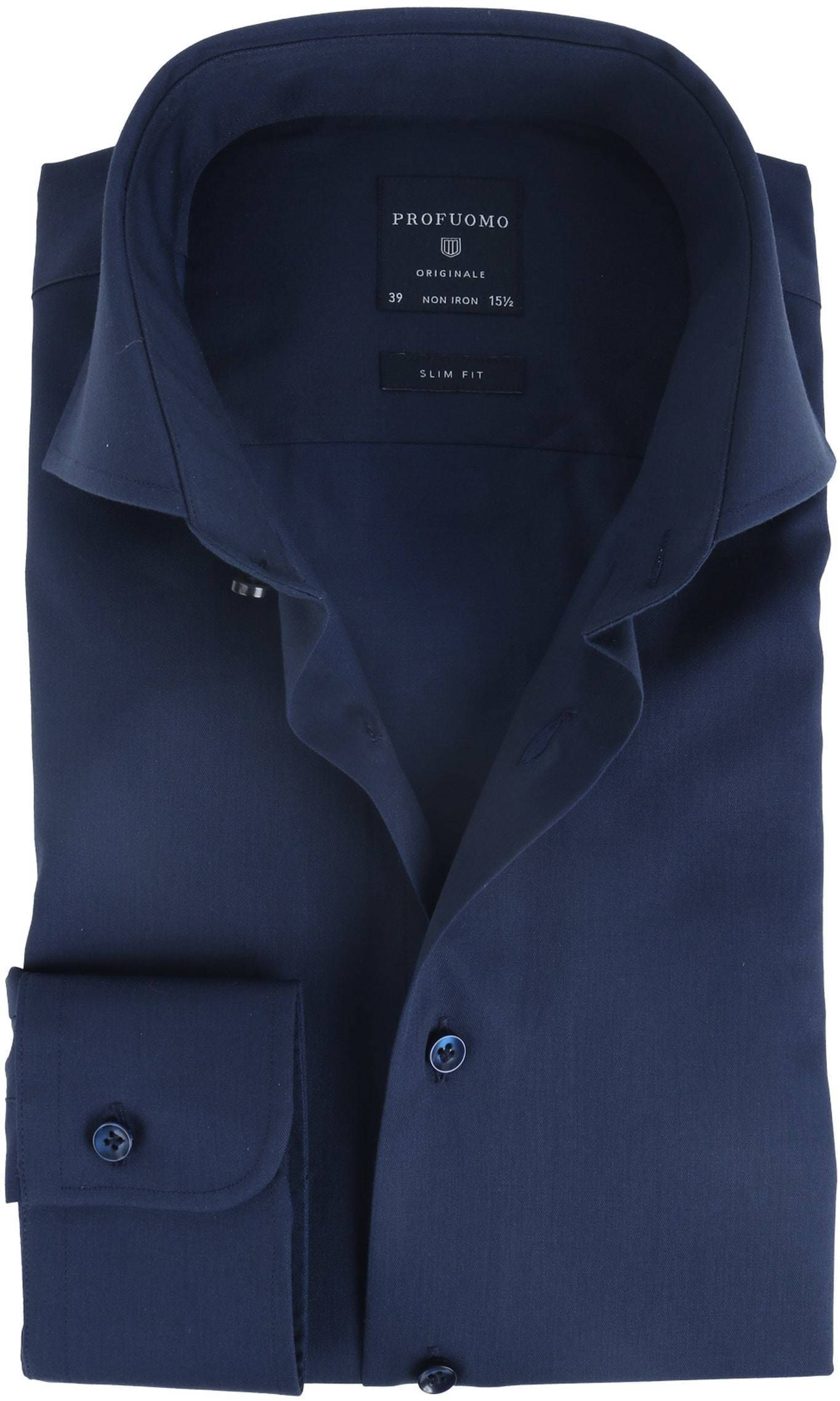 Profuomo Chemise Coupe Slim Marine Bleu foncé Bleu taille 37