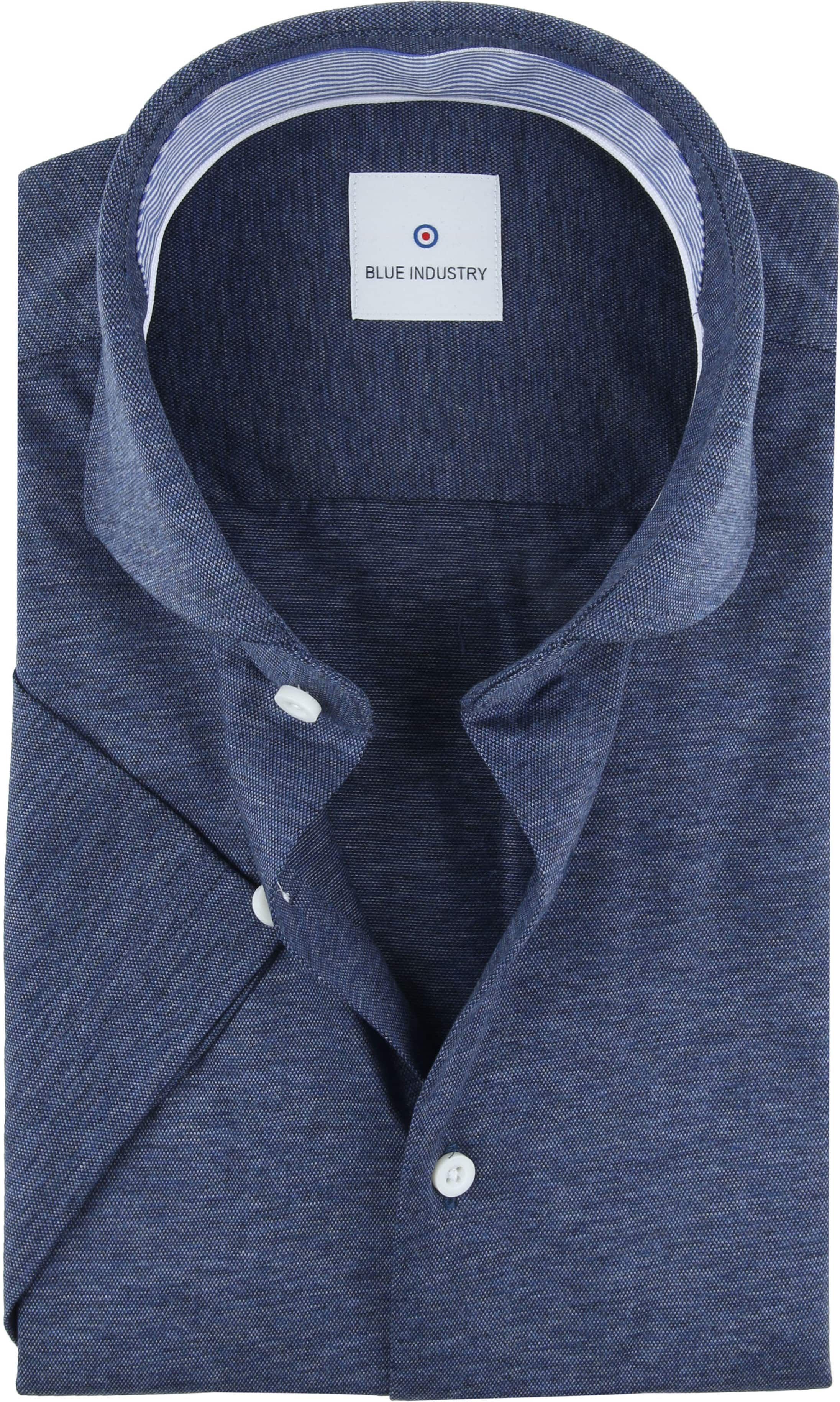 Blue Industry Shirt Short Sleeves Dark Blue Dark Blue size 17
