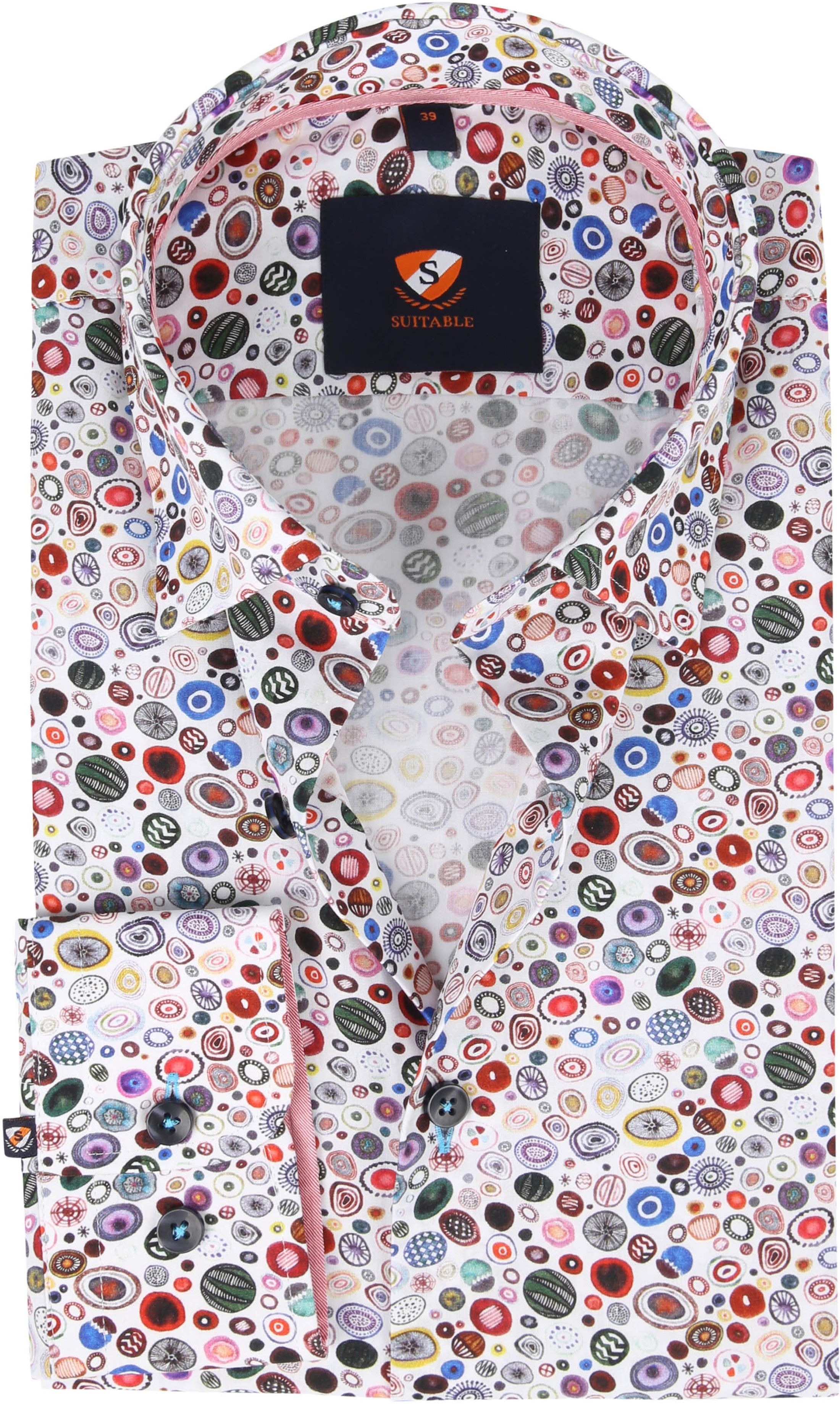 Suitable Chemise Cristal Blanc Multicoloré taille 39