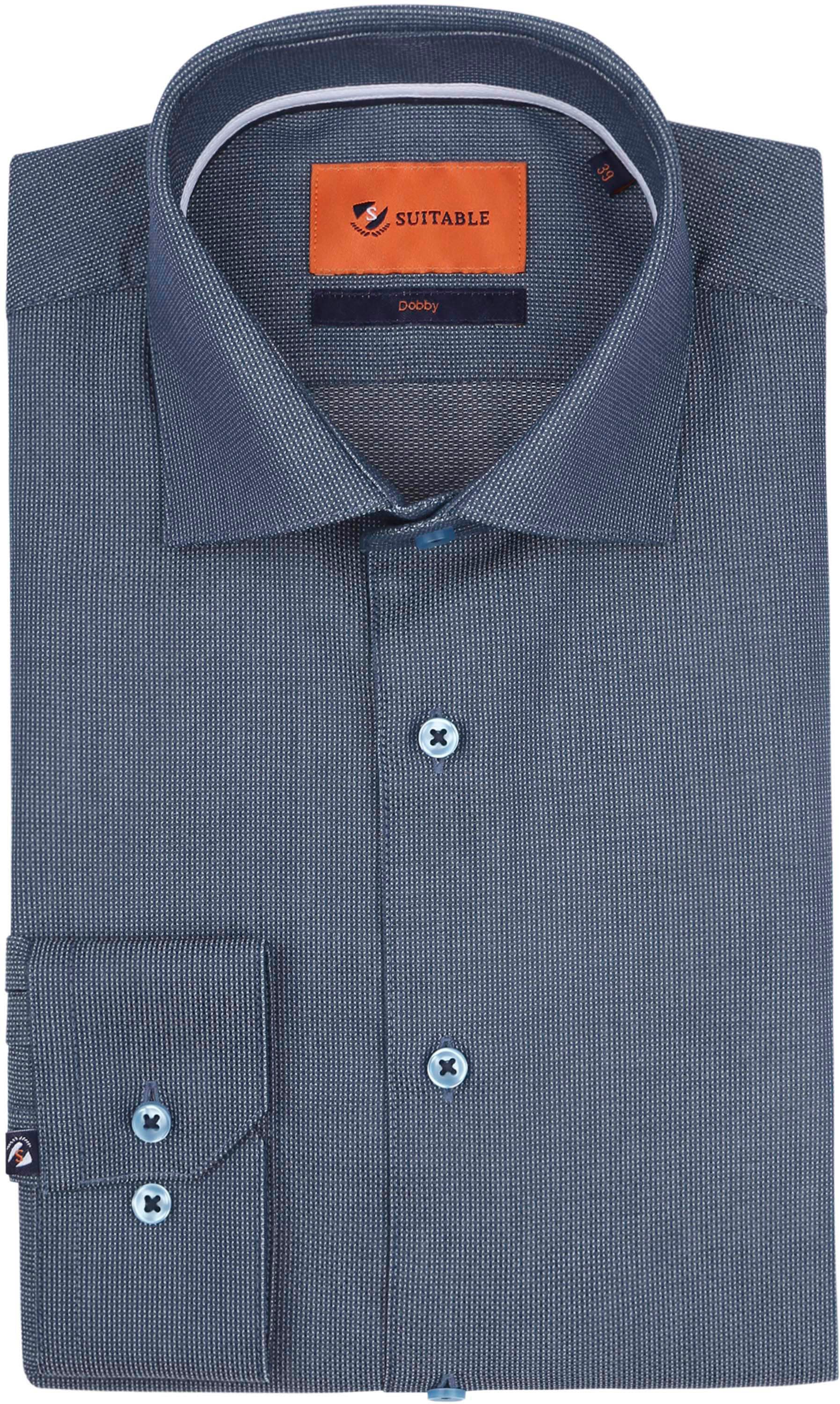 Suitable Dobby Shirt Melange Dark Blue D23-01 order online | Suitable