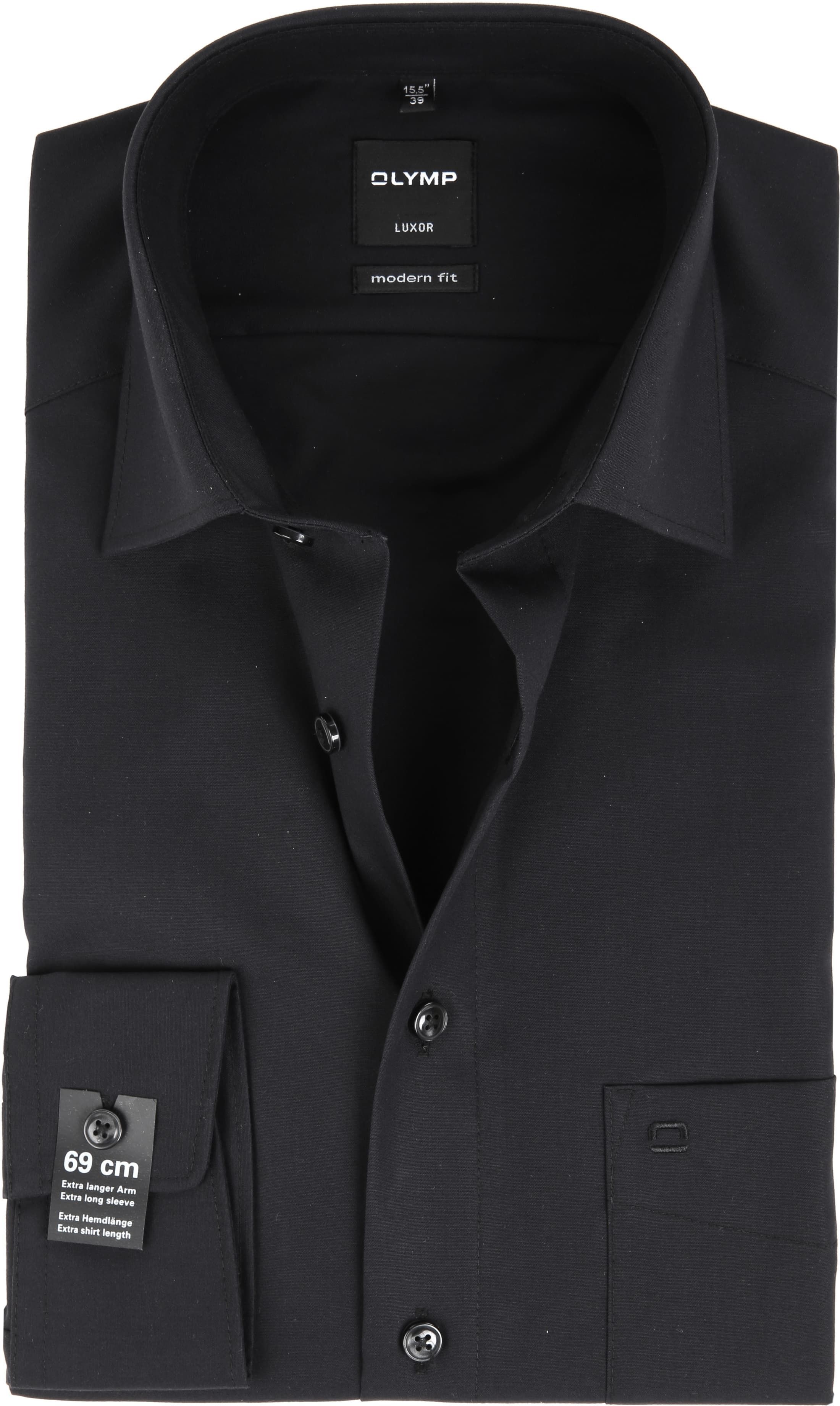 Olymp Luxor shirt Extra Long Sleeve Modern Fit Black 030069-68