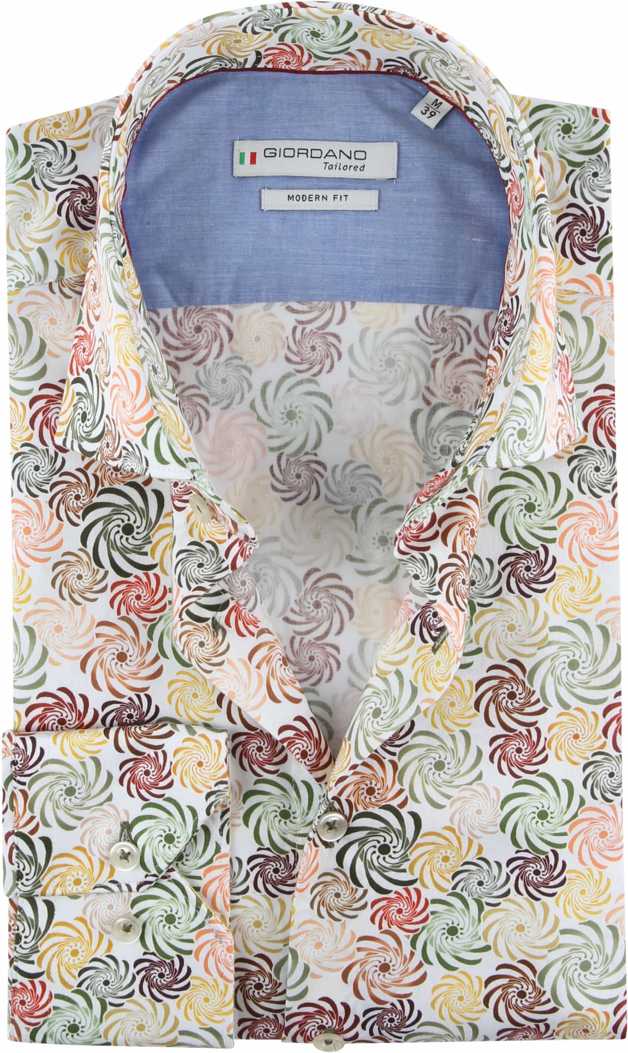 Giordano Shirt Spiral Multicolour size 15 1/2