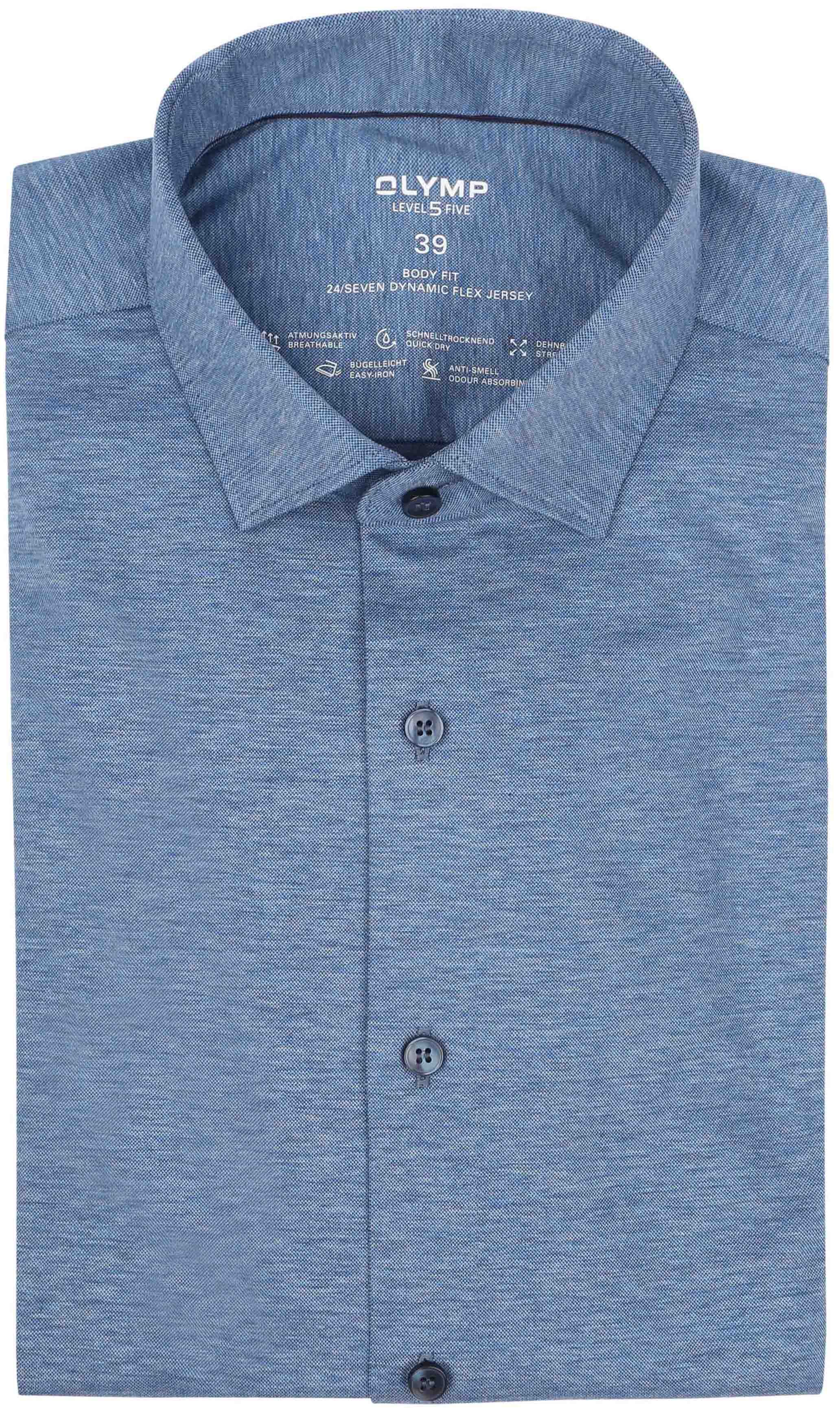 OLYMP Shirt Level 5 24/Seven Melange Blue size 46