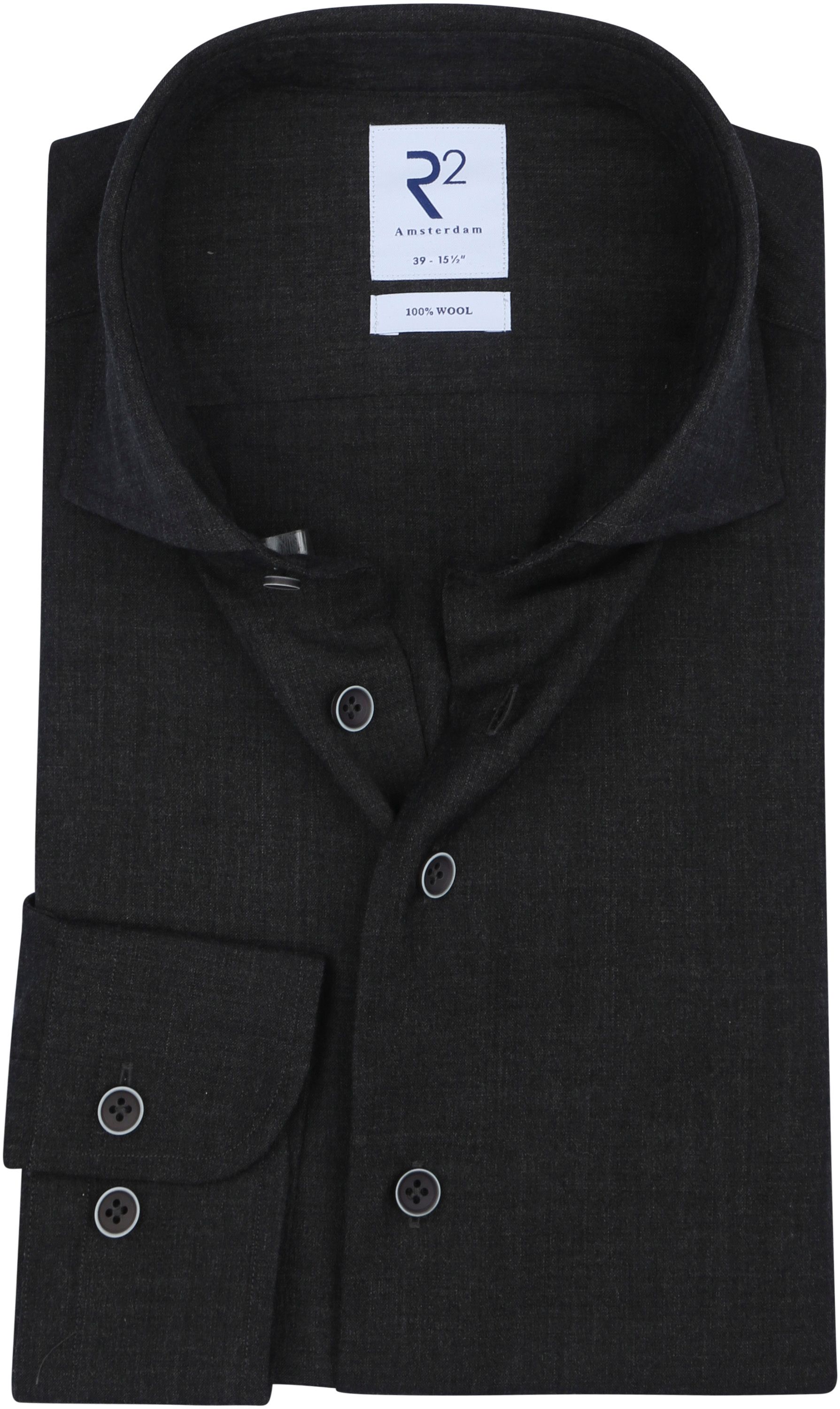 R2 Wool Shirt Anthracite NOS.WOOL.003/025-000025 order online | Suitable