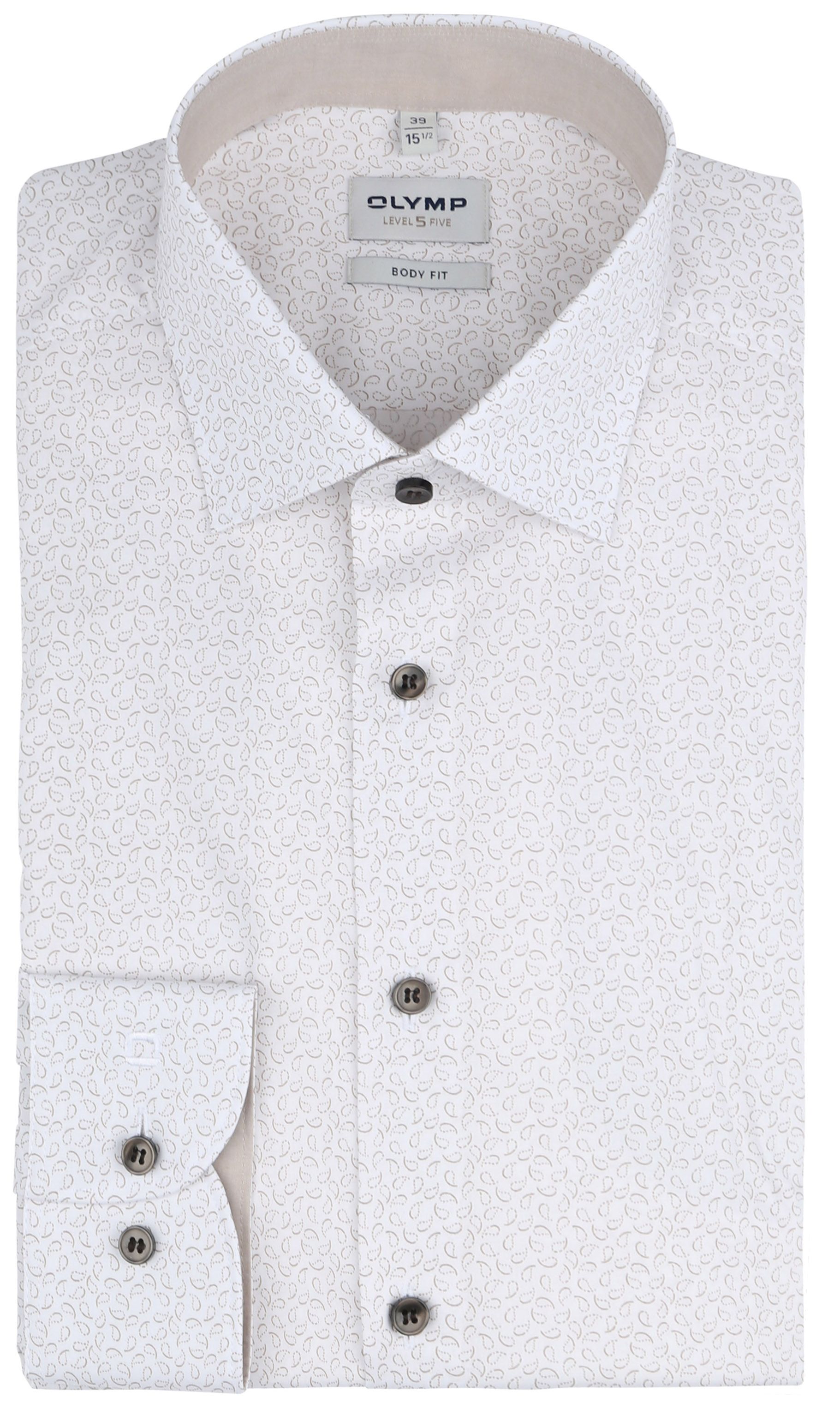 OLYMP Shirt Level 5 Print Light Beige 202254-22 order online | Suitable