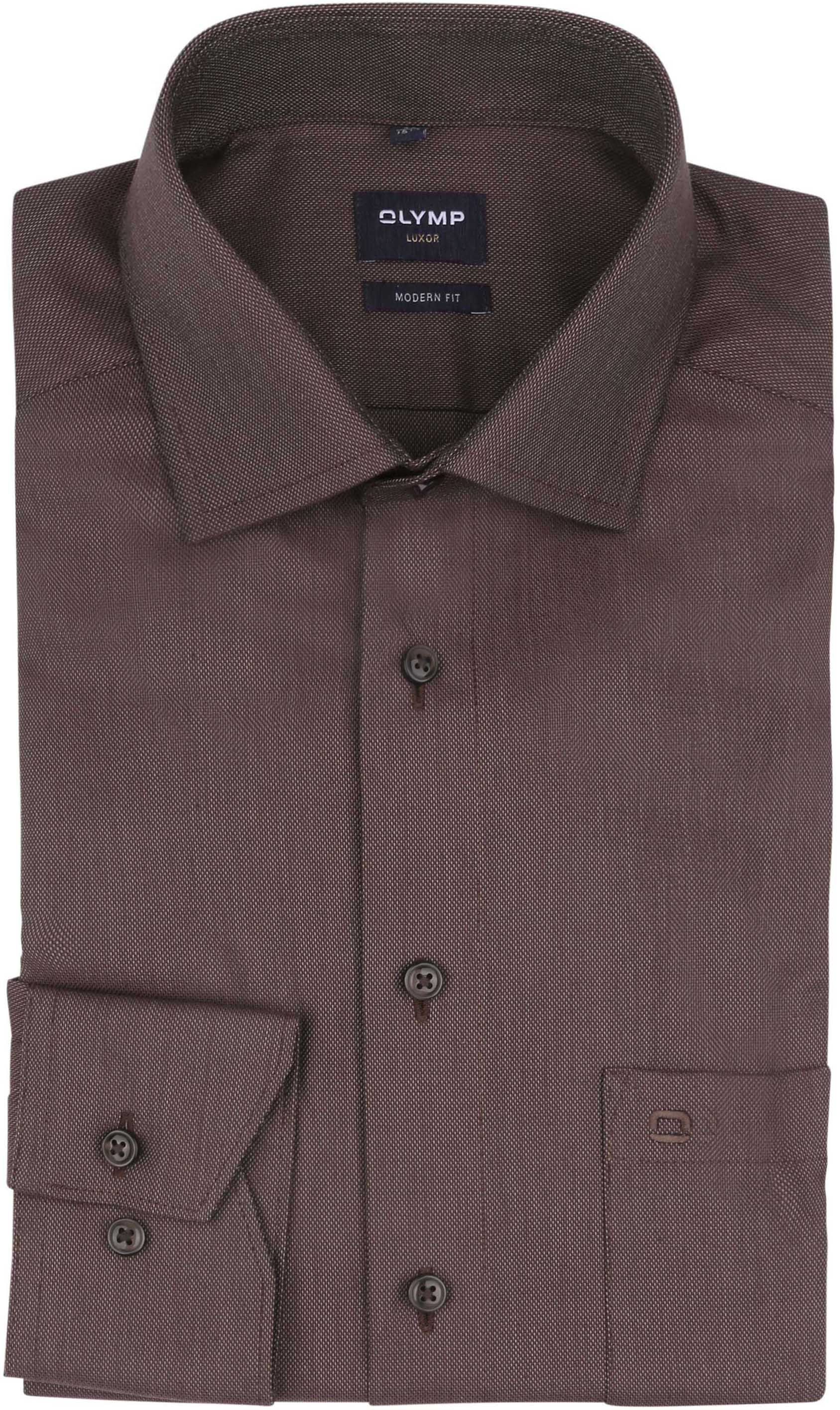 Olymp Luxor Shirt Brown 122664-28 order online | Suitable