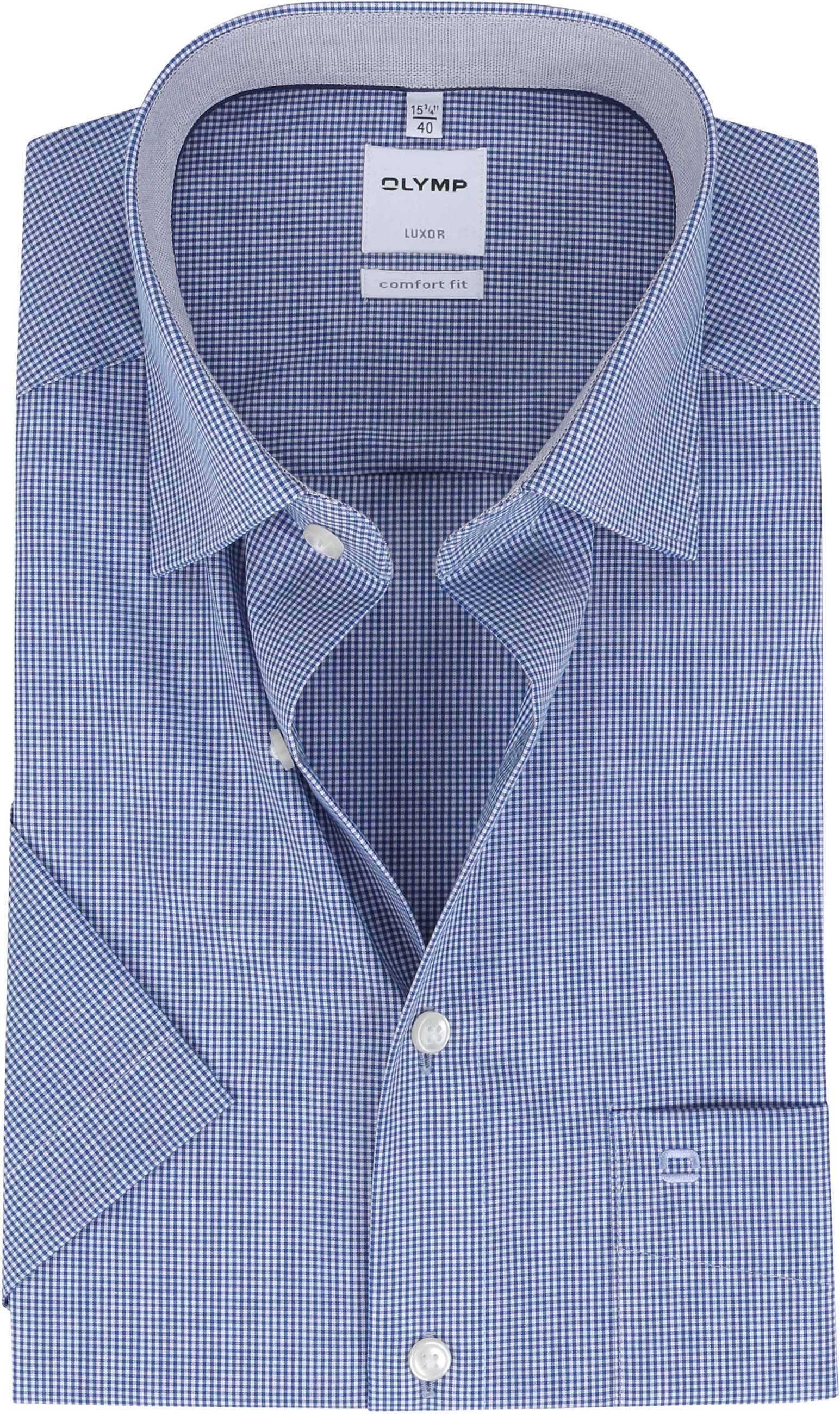 OLYMP Hemd Luxor Kurzarm Karo Royal Blau kaufen | 319012-19 | Suitable