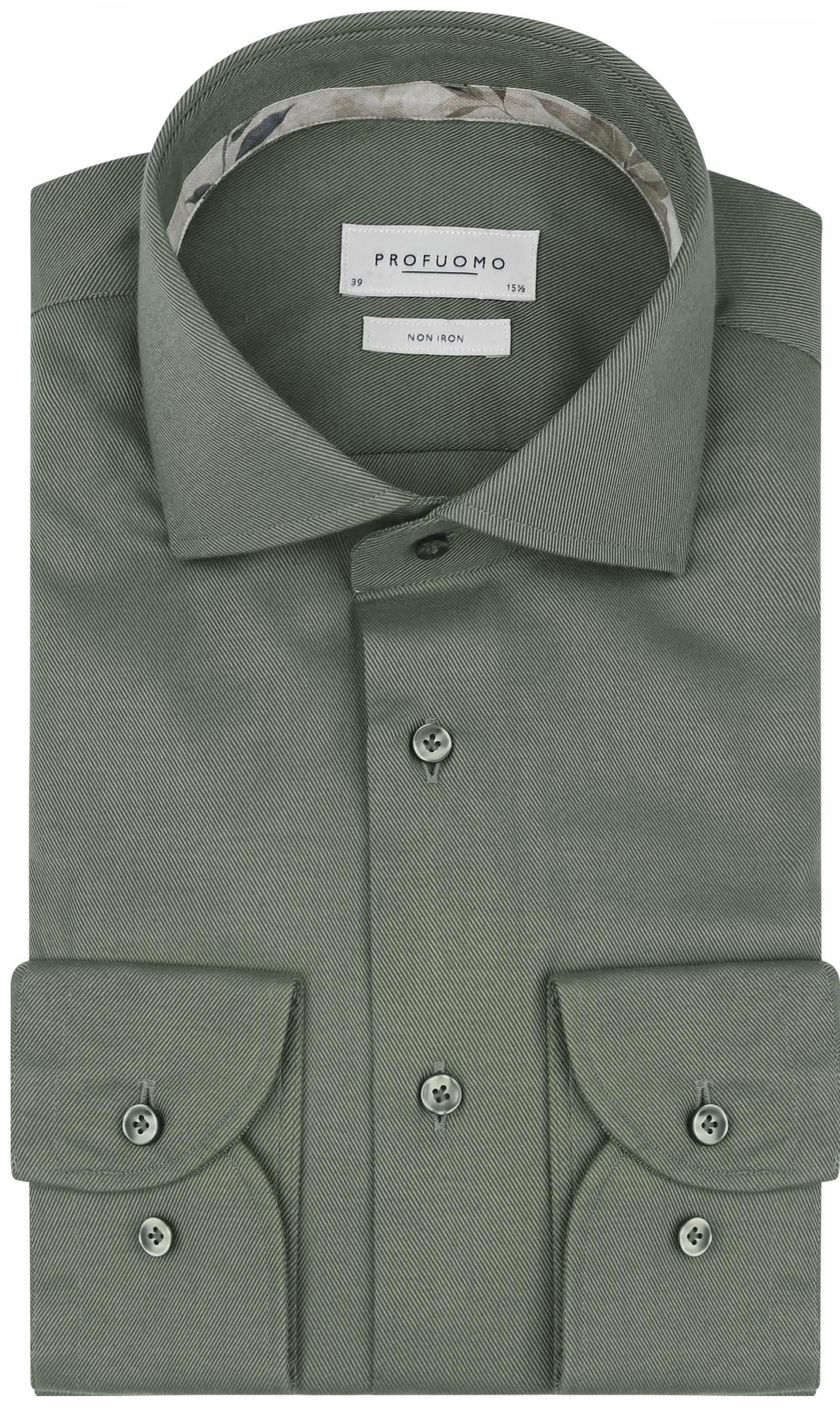 Profuomo Twill Overhemd Olijfgroen PPWH10014E-Z3 kopen | Suitable