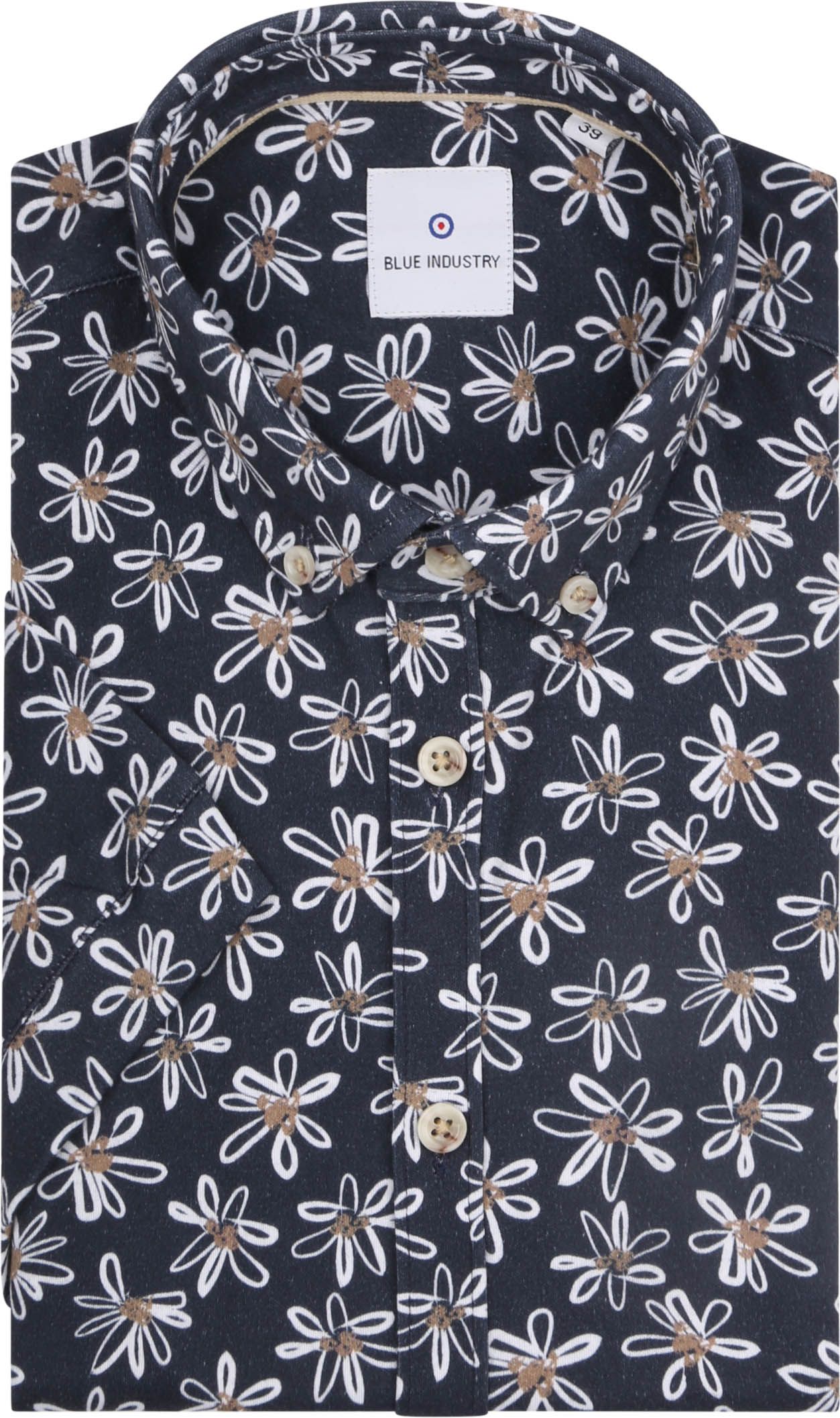 Blue Industry Short Sleeve Shirt Flowers Navy 2842.31 order online | Suitable