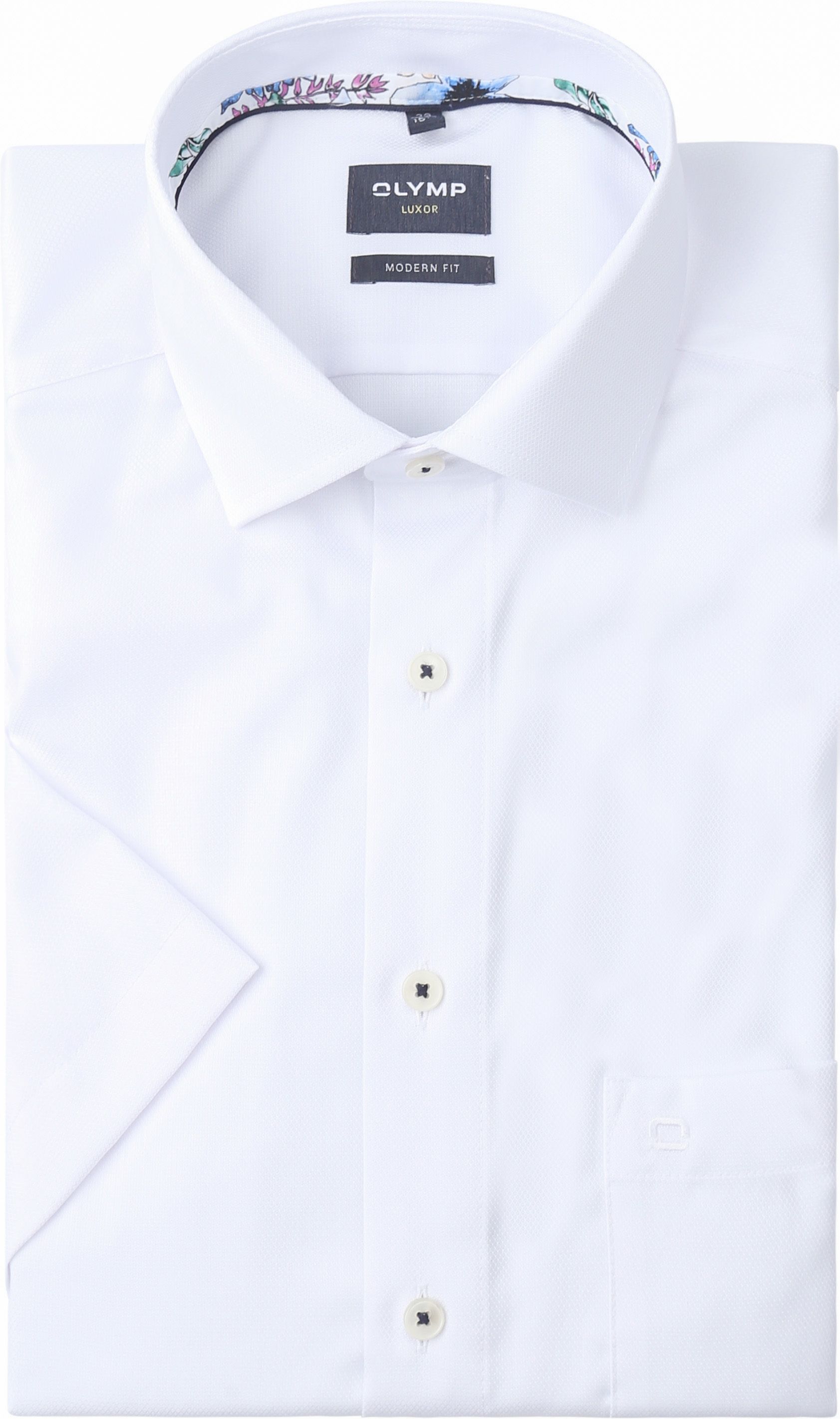 OLYMP Modern-Fit Short Sleeve Shirt White order online | 126572-00 | Suitable Finland