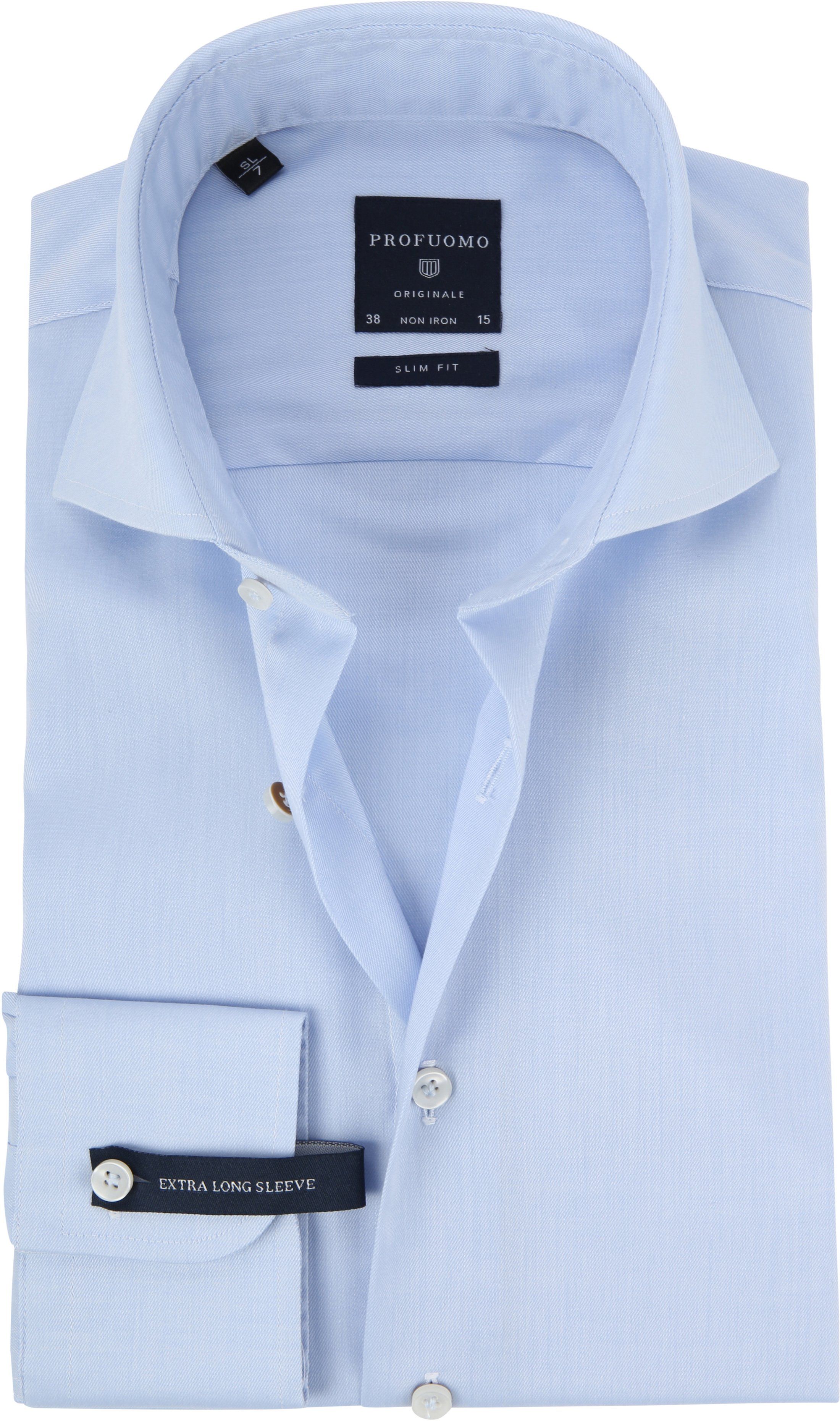 Profuomo Shirt Extra Long Sleeve Cutaway Light Blue size 14.5