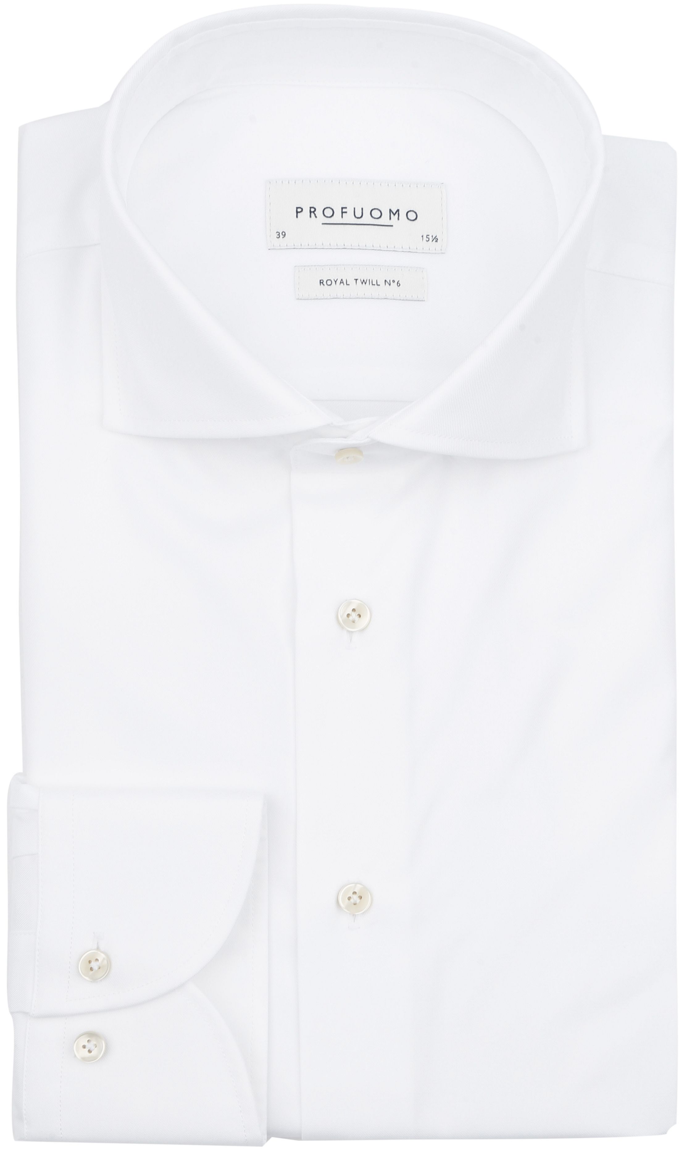 Profuomo Hadleighs Royal Twill Shirt No6 White PP2HC0006 kopen | Suitable
