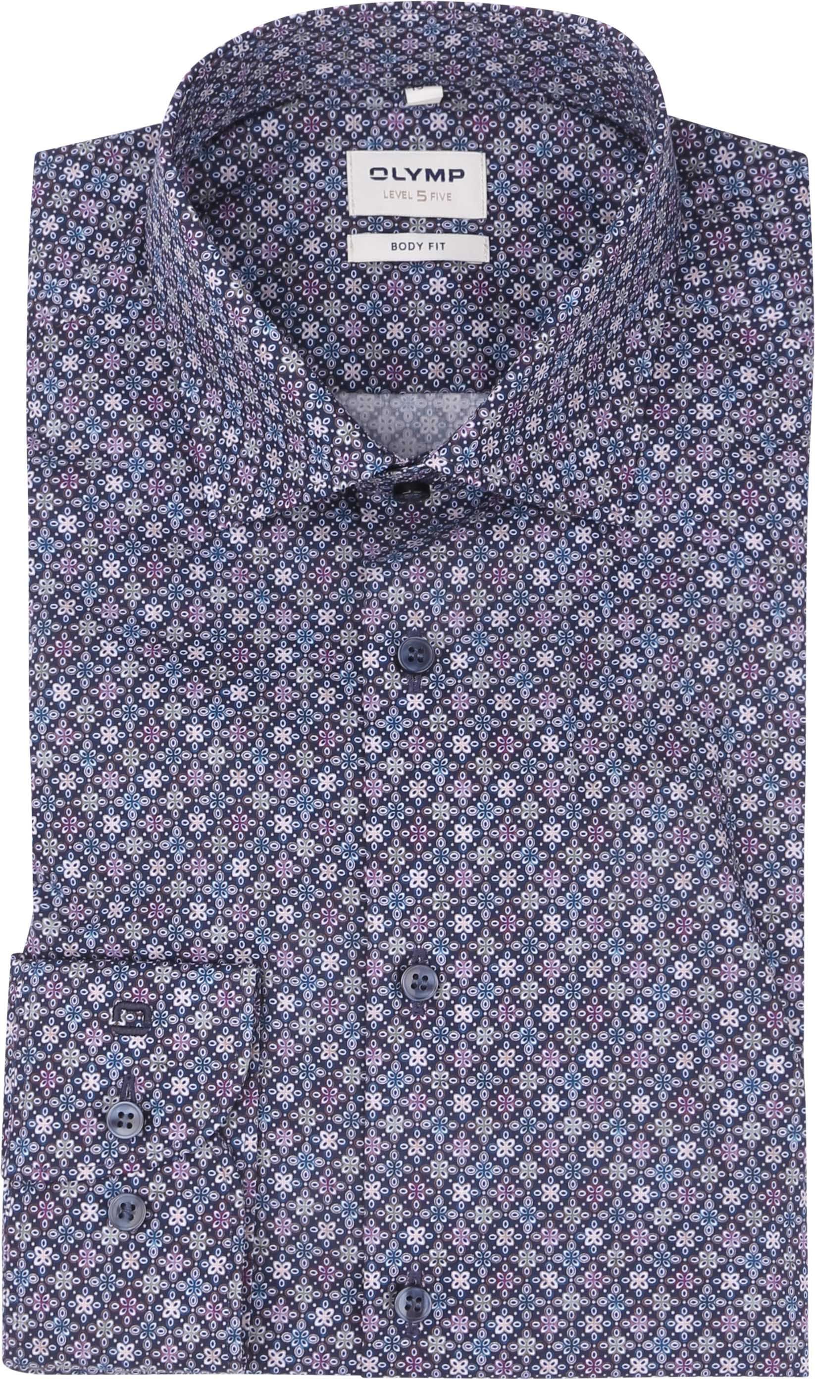 Olymp Level 5 Shirt Print Blue 204464-18 order online | Suitable