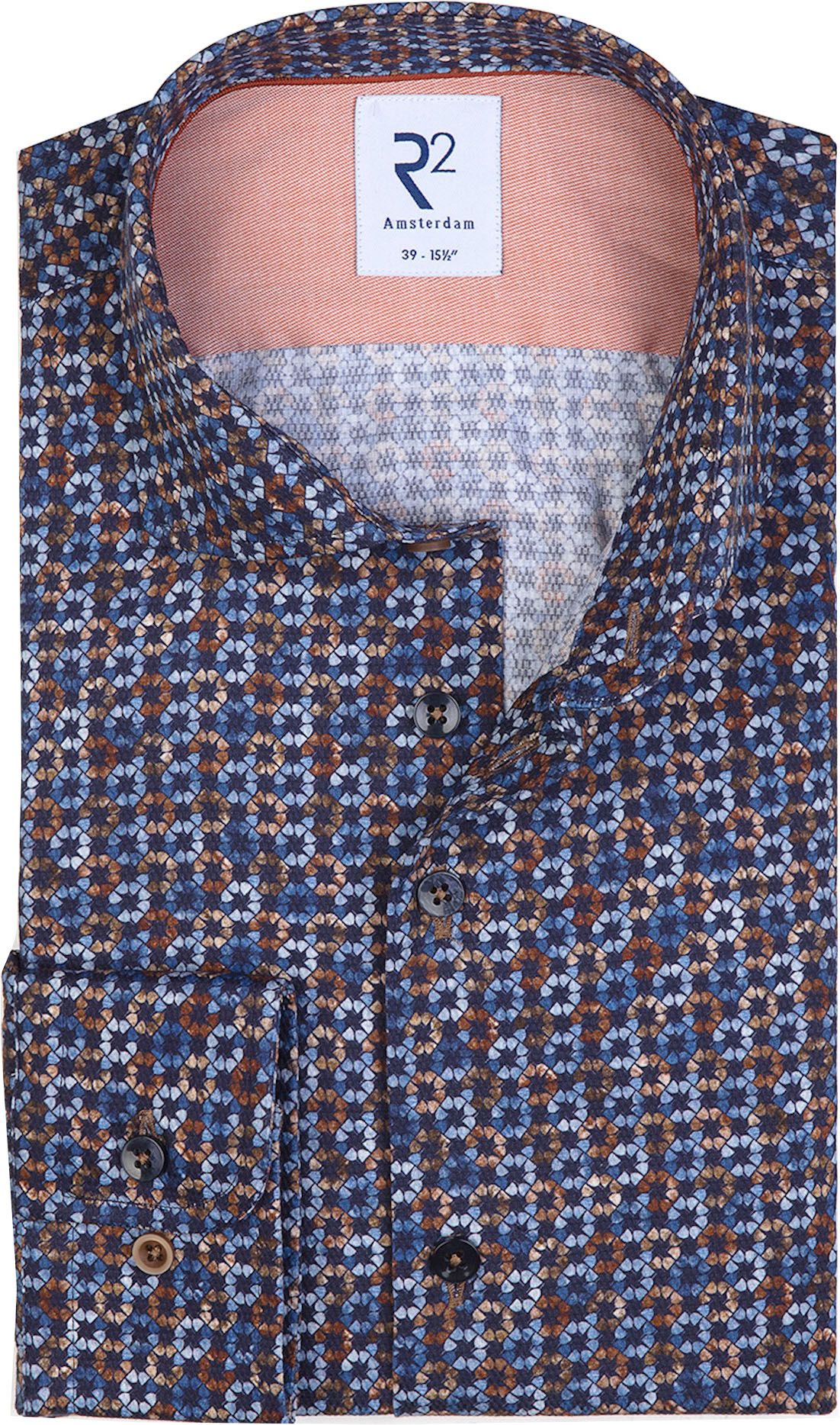 R2 Shirt Print Dark Blue 118.WSP.189/014-000014 order online | Suitable