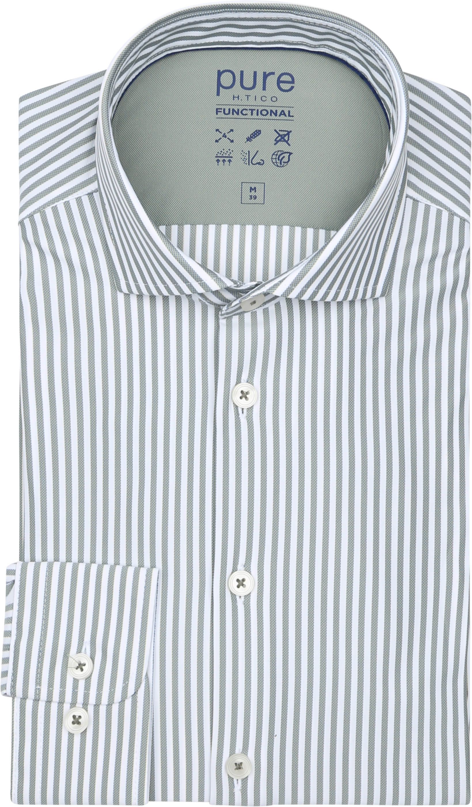 Pure The Functional Shirt Stripes Green E11302-21122-463 order online | Suitable