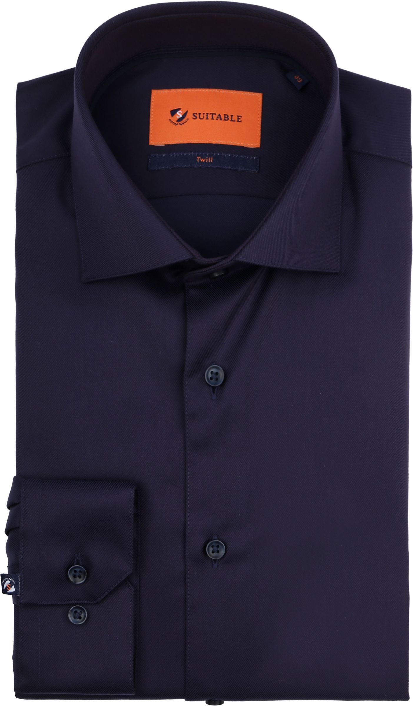 Suitable Overhemd Paars Twill Aubergine DR-Aubergine kopen | Suitable