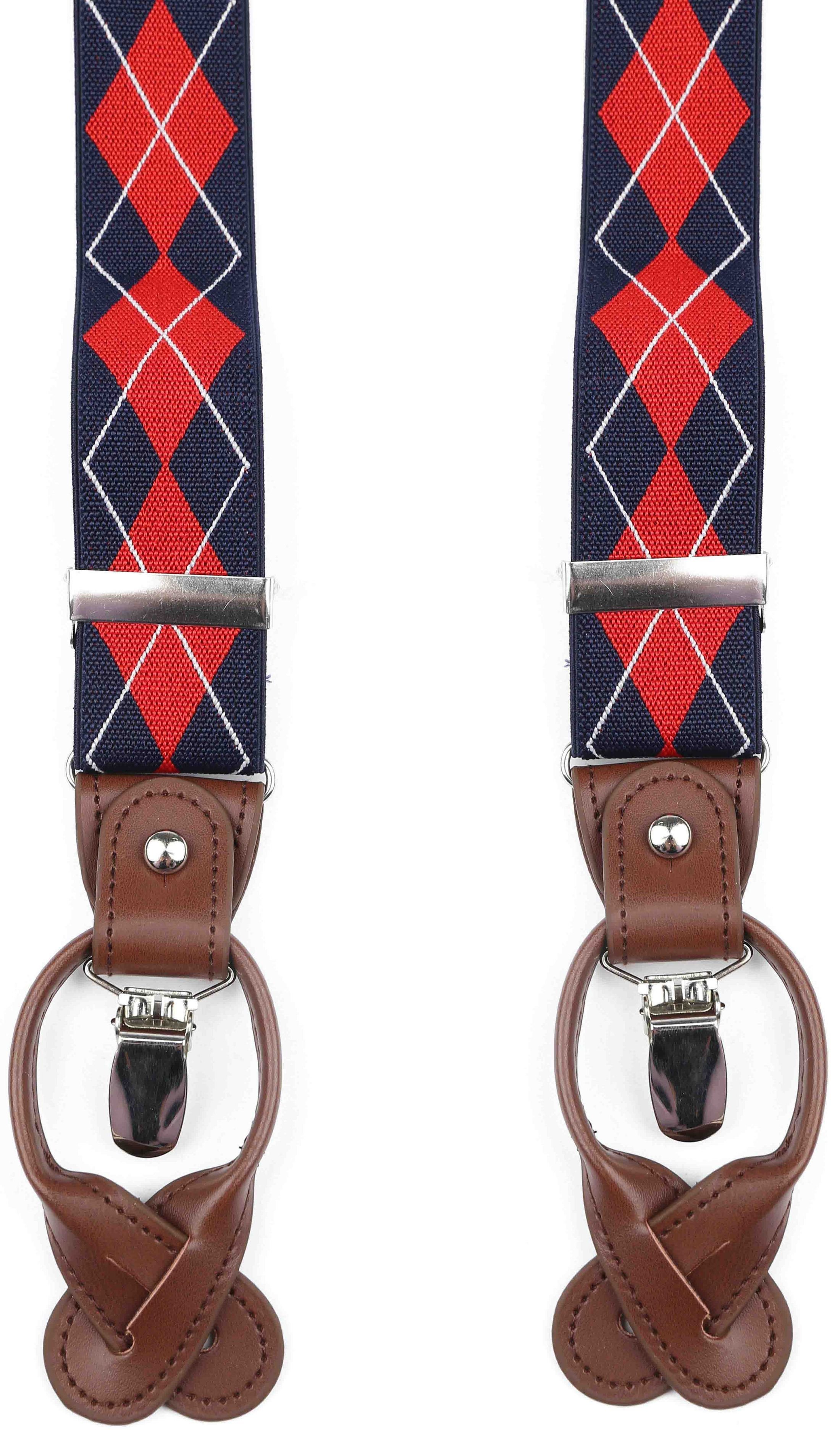 Suitable Luxe Hosenträger Karos Rot SUS-Y-LUX-3,5 cm check red kaufen | Suitable