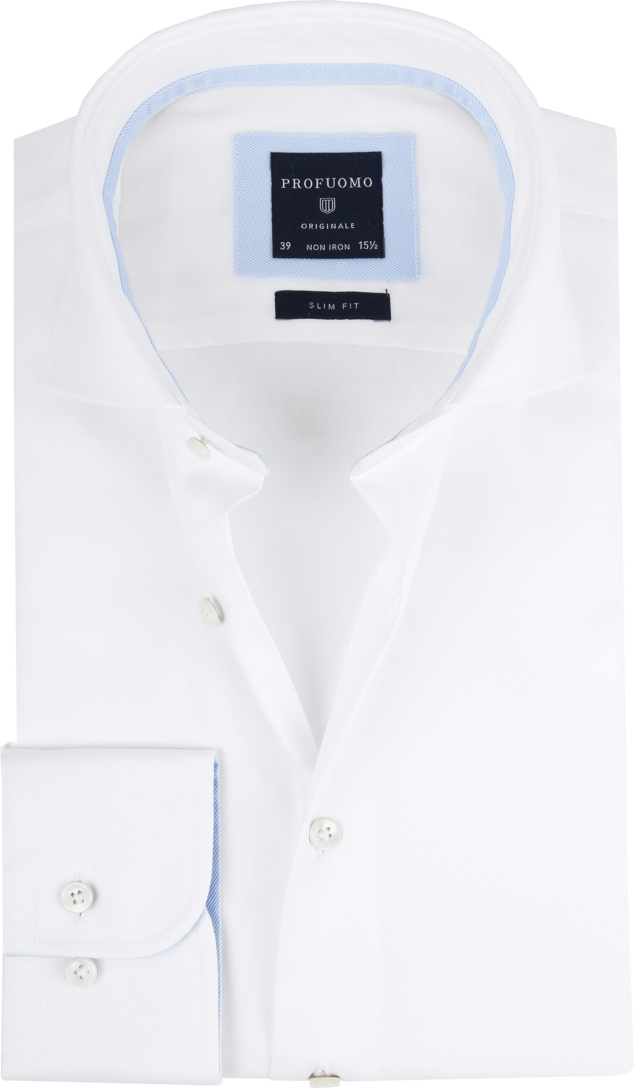 Profuomo Shirt Blue Accent White size 14.5