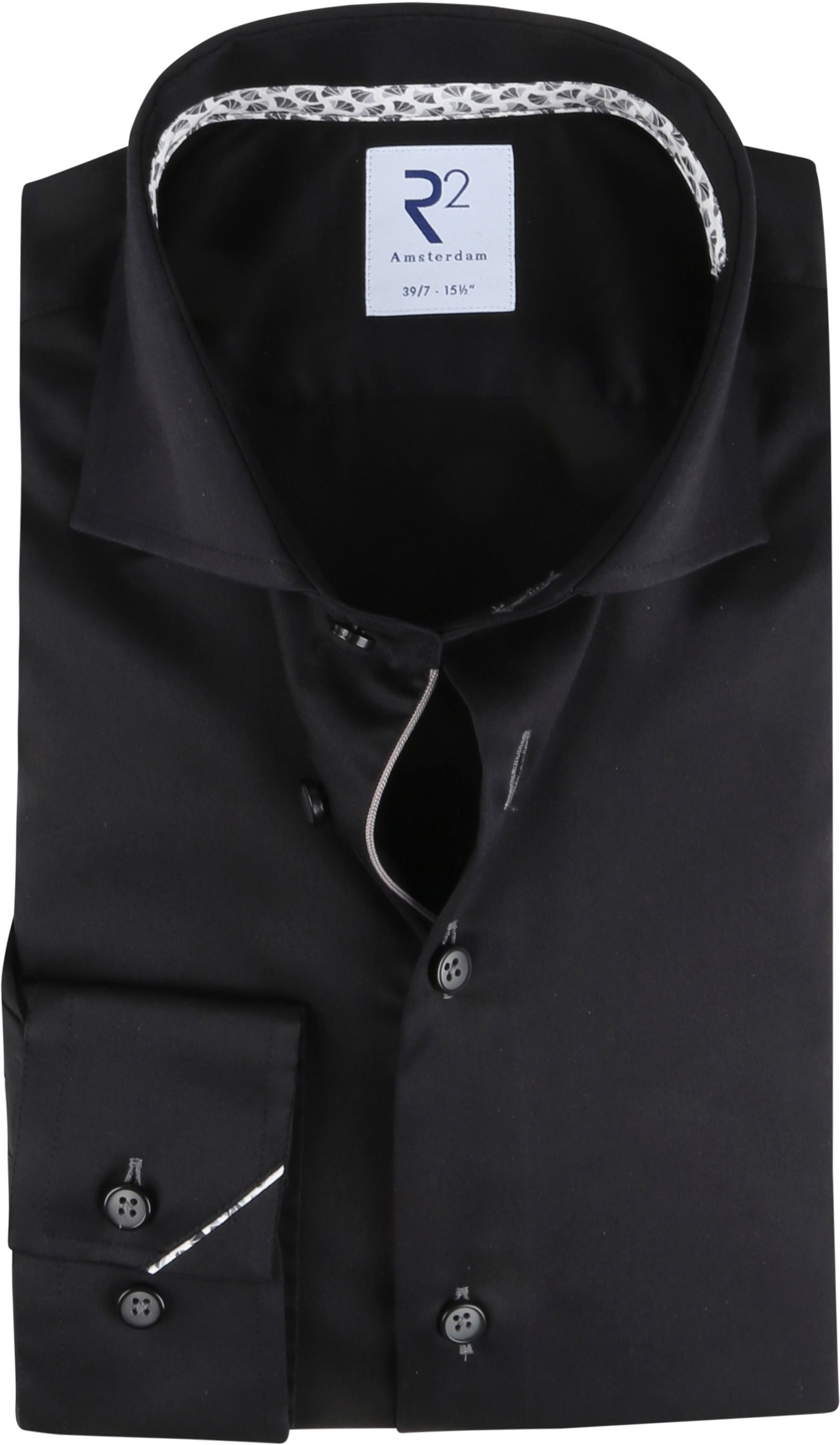 R2 Shirt Extra Long Sleeves Black NOS.TWILL.XLS.004/020 order online | Suitable