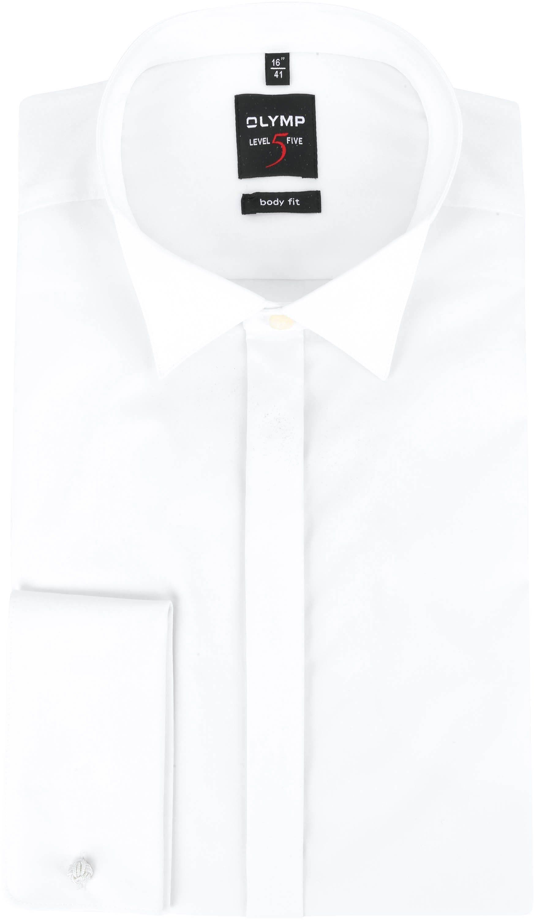 Olymp Level Five Tuxedo Shirt Body Fit White size 14