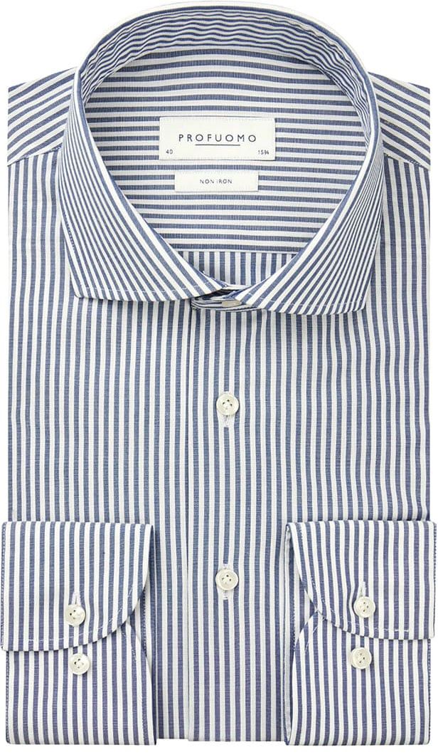 Profuomo Shirt SF Stripes  Light blue Blue size 14.5