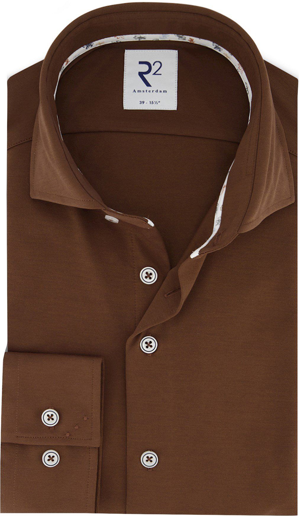 R2 Shirt Widespread Brown size 14.5
