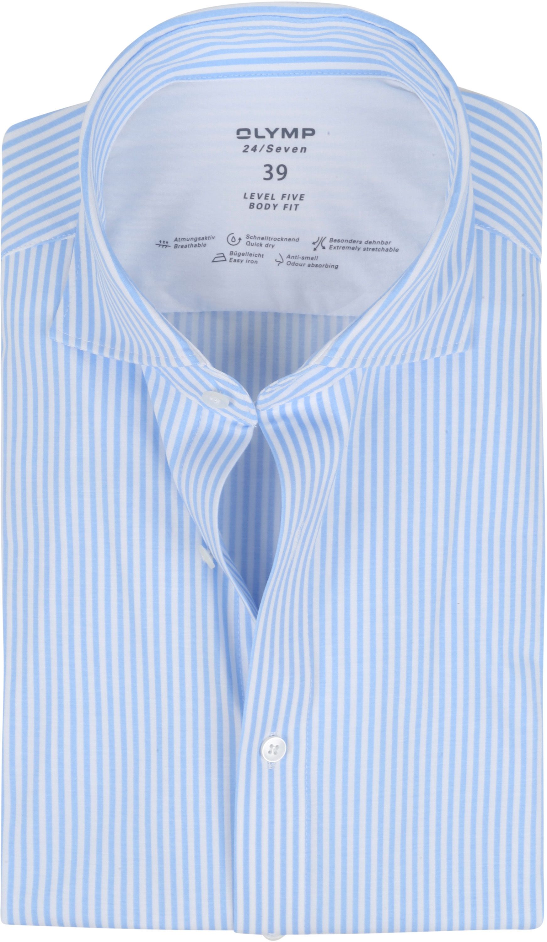 OLYMP Lvl 5 Shirt 24/Seven Stripes Blue order online | 072964-11 | Suitable Norway