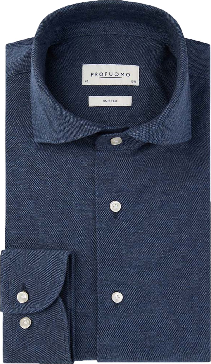 Profuomo Shirt Knitted Slim Fit Indigo Blue order online | PP0H0A045 | Suitable Lithuania