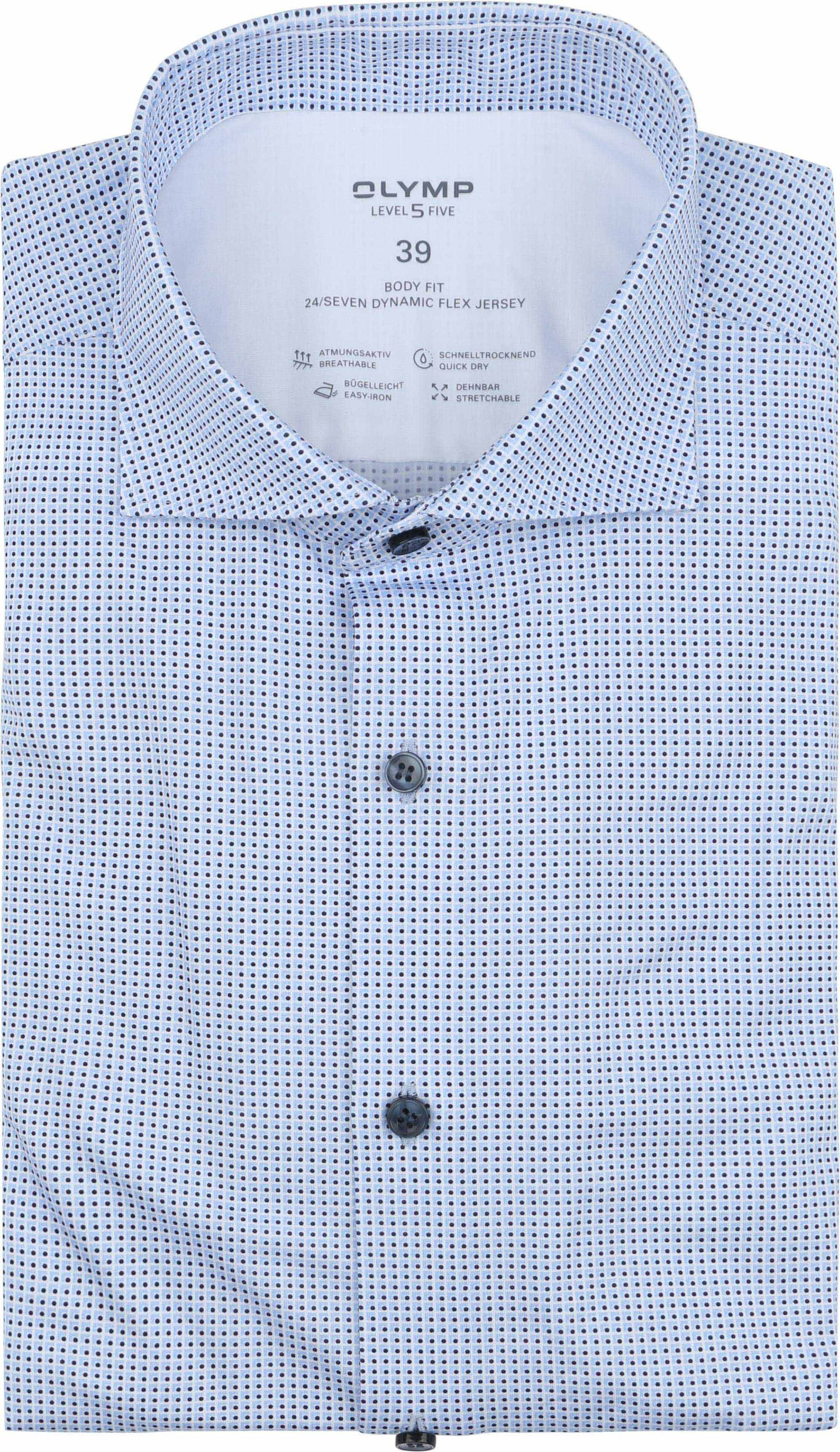 Olymp Level 5 Shirt Stretch Extra Long Sleeves Print Blue 218259-11 order online | Suitable