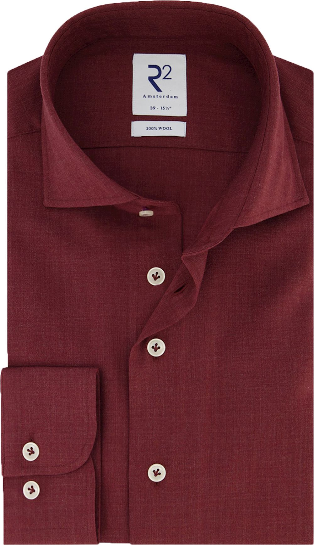 R2 Wolle Hemd Bordeaux 122.WSP.008-080 kaufen | Suitable