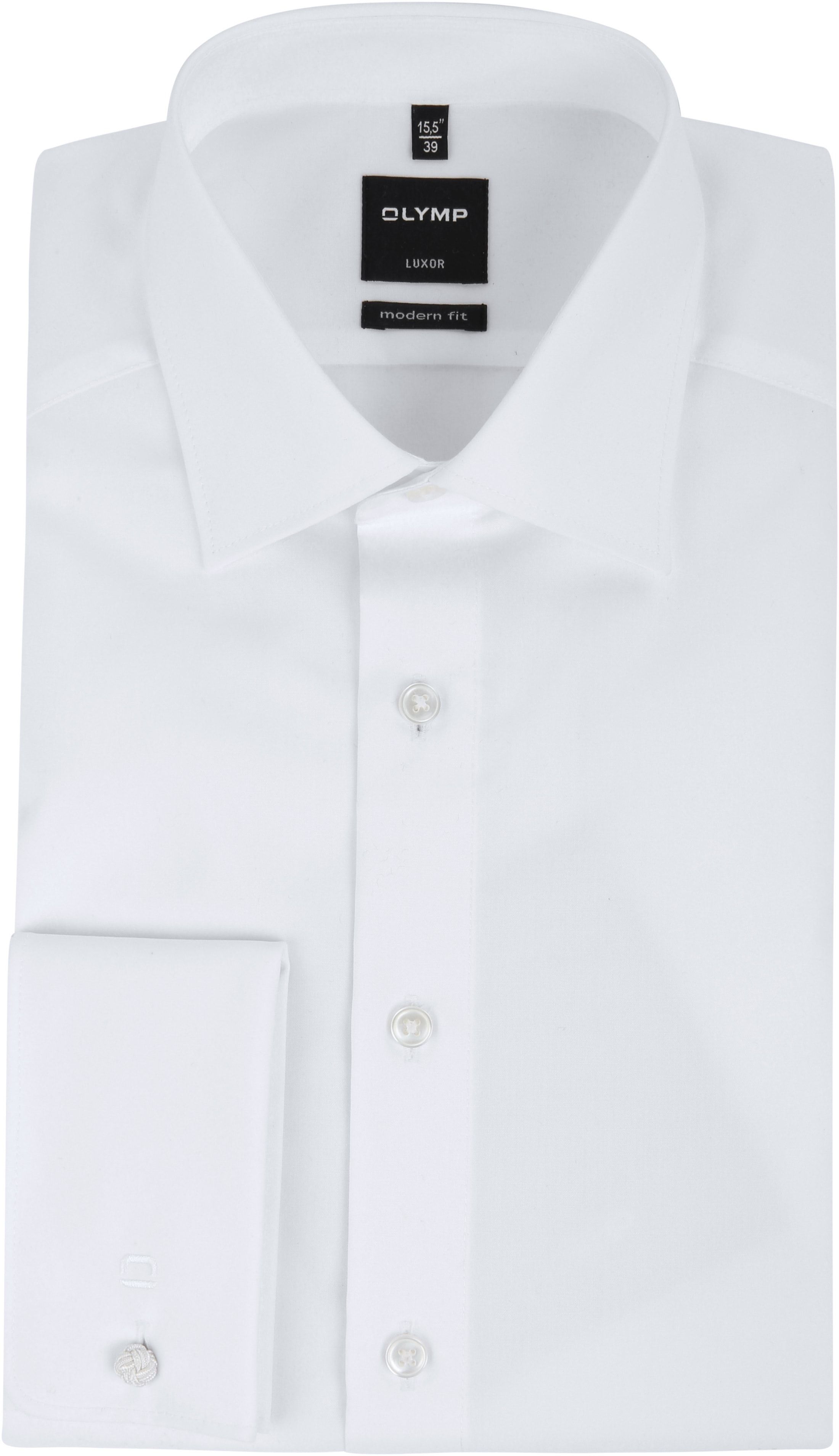 OLYMP Chemise Luxor Manchette Double Blanc taille 38