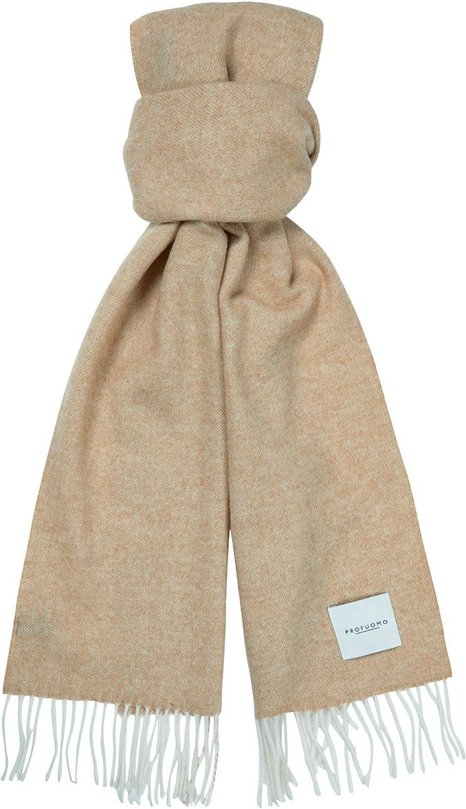 Profuomo Scarf Lambswool Camel Beige Brown