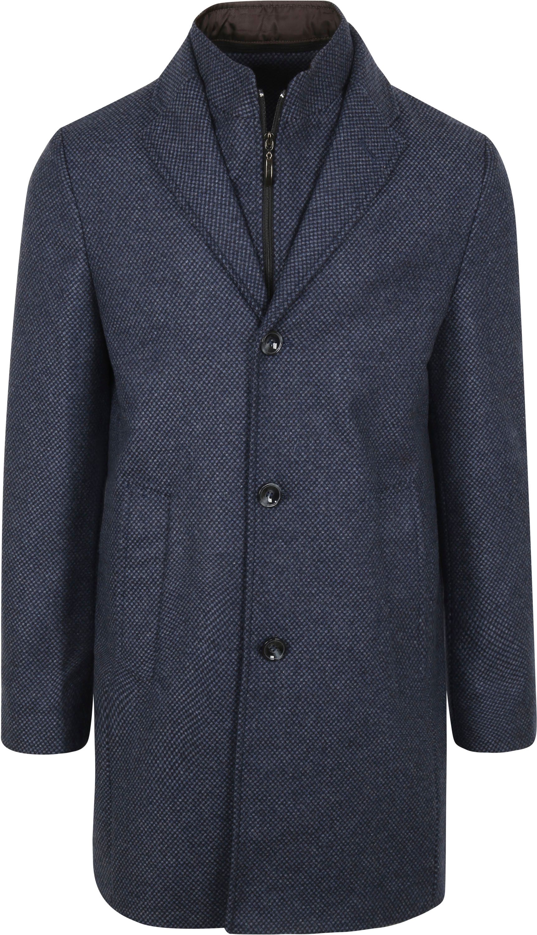 Suitable K150 Coat Wol Blend Ruit Donkerblauw 1-46-065 kl 601 kopen | Suitable