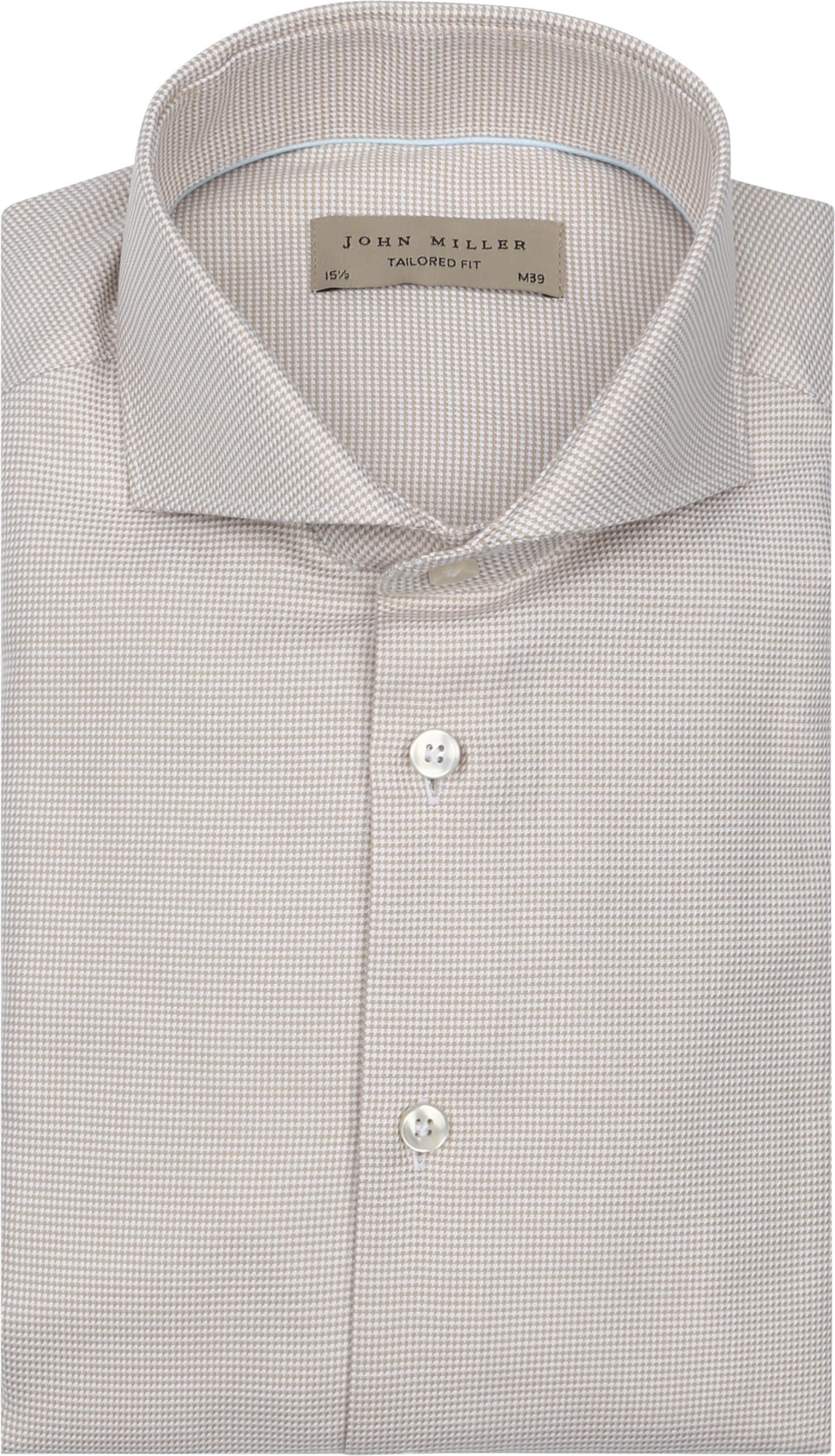 John Miller Shirt Small Check Beige order online | 5141966-620000 | Suitable Greece